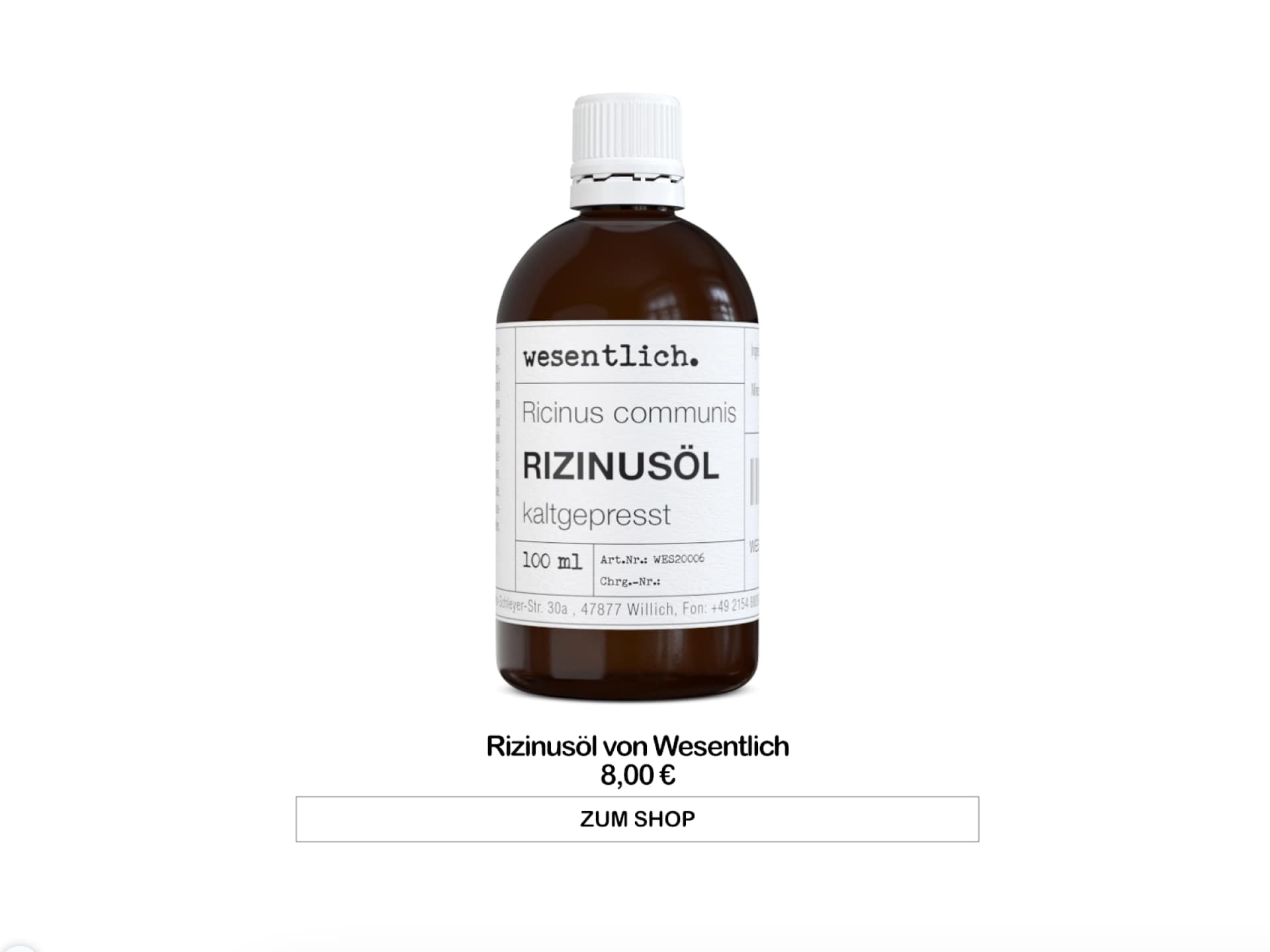 Rizinusöl von Wesentlich