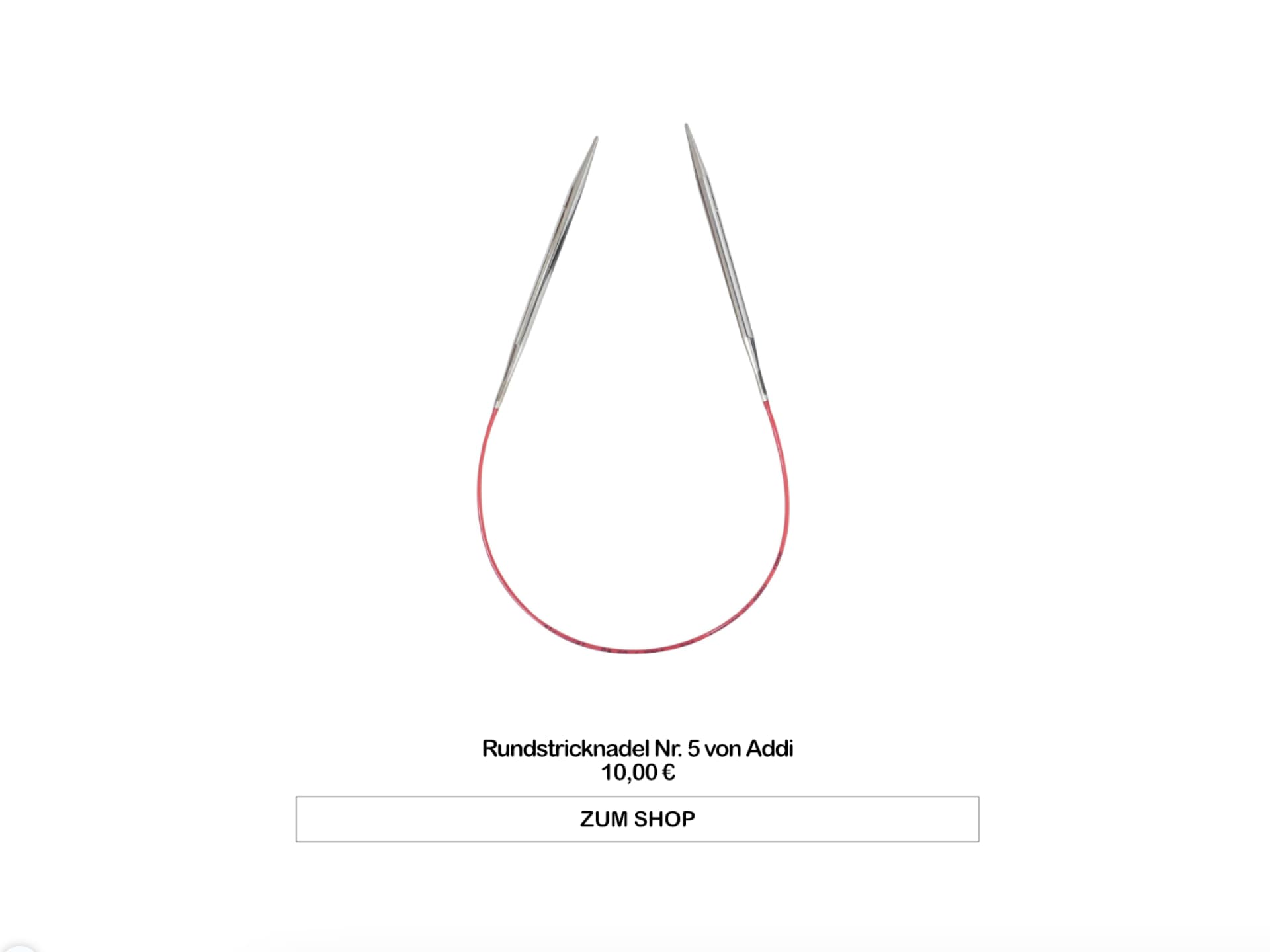 Rundstricknadel Nr. 5 von Addi
