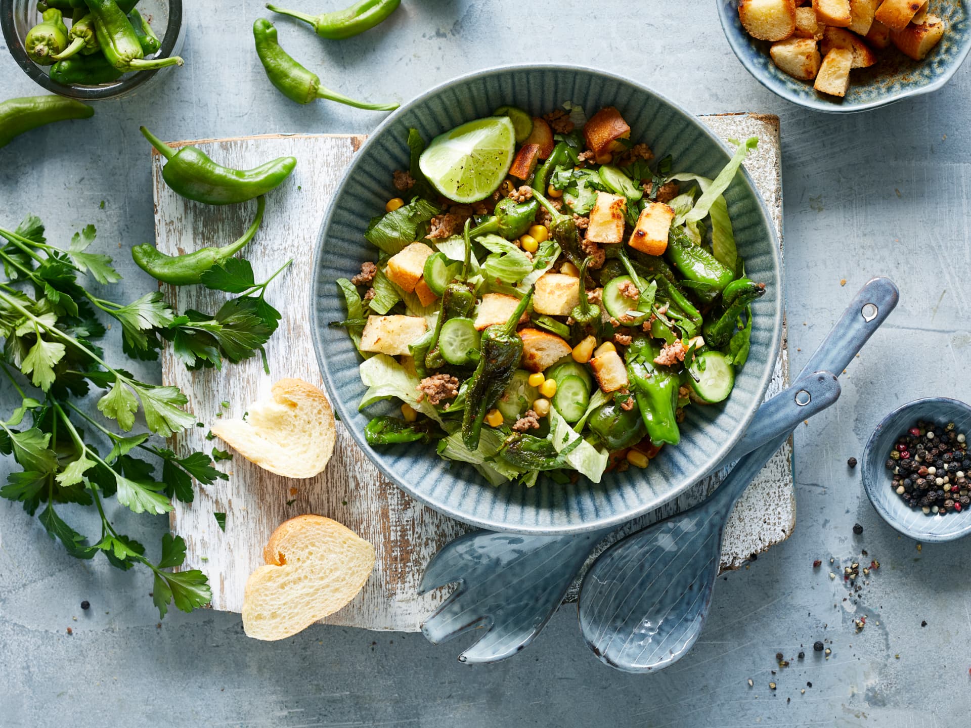 Gurken-Hackfleisch-Salat