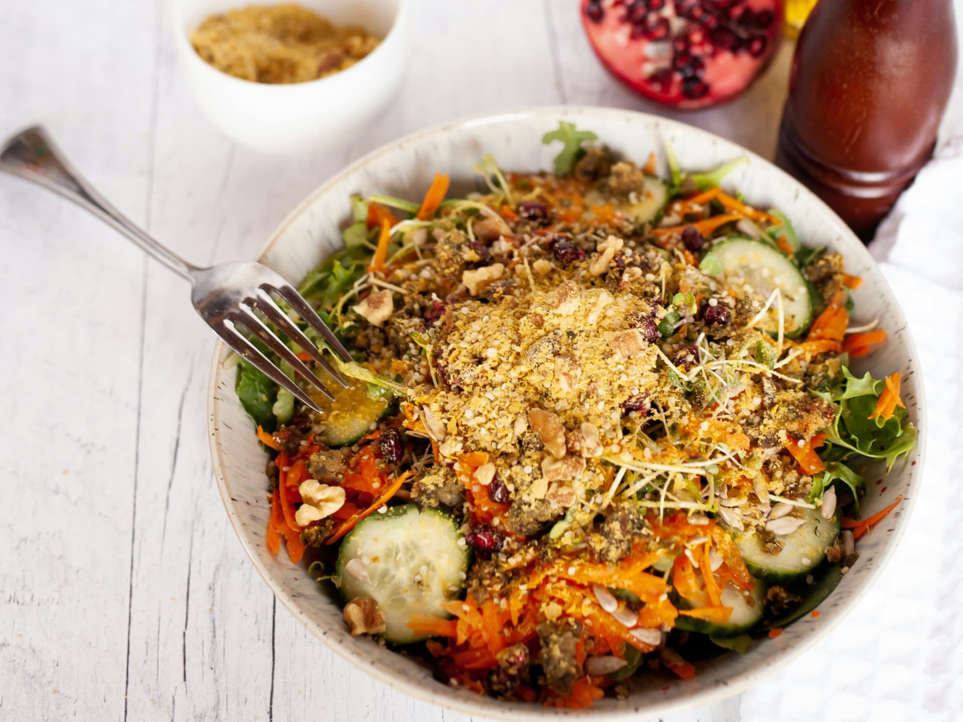 Hackfleisch-Nudelsalat mit Käse