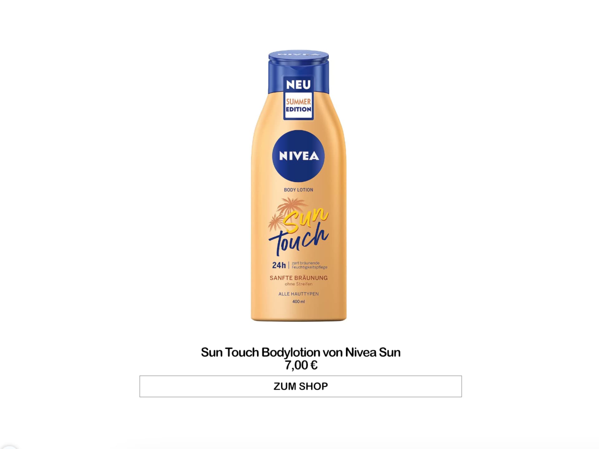 Nivea Sun Touch Bodylotion 