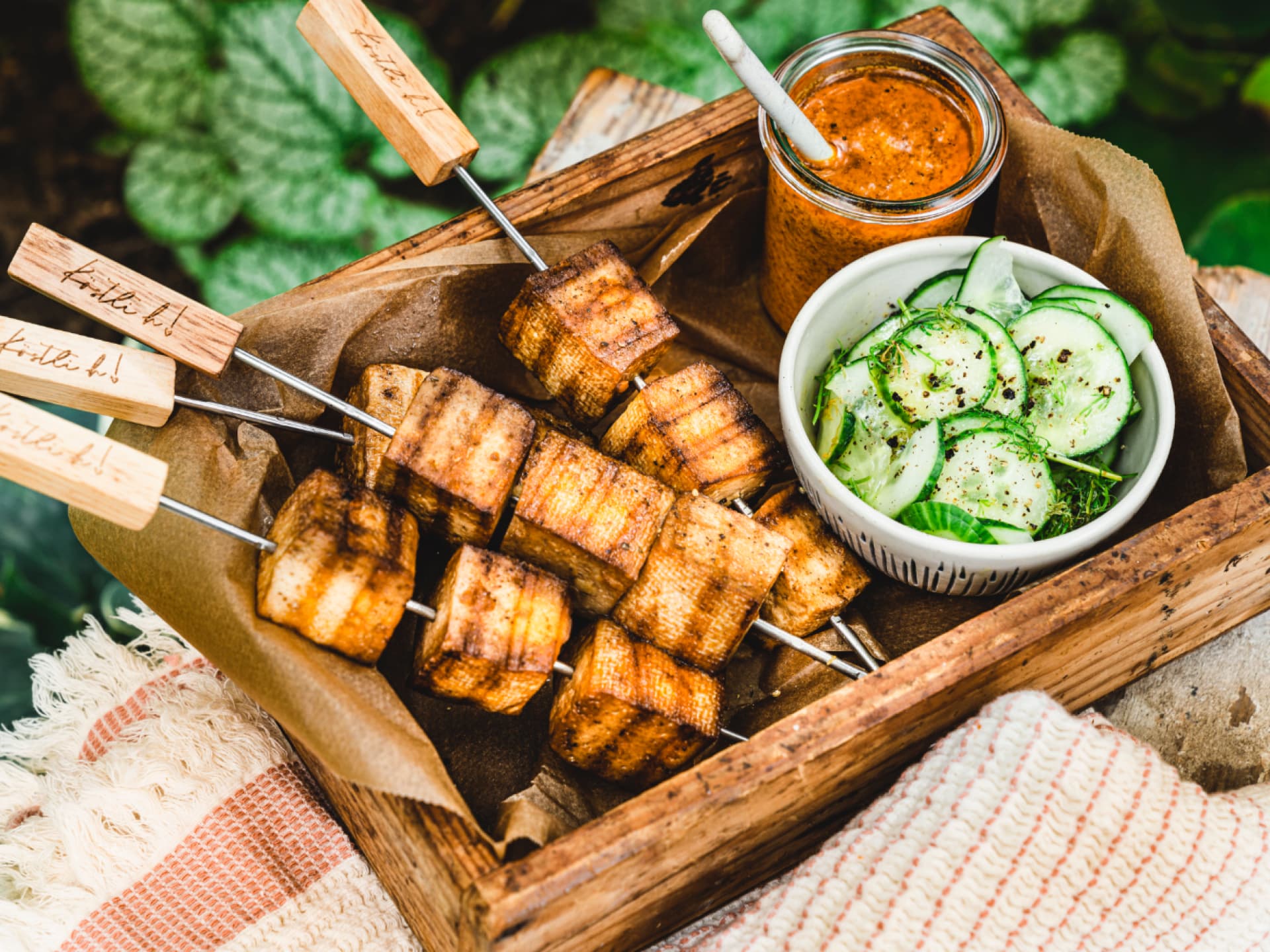 Tofu-Spieße vom Grill