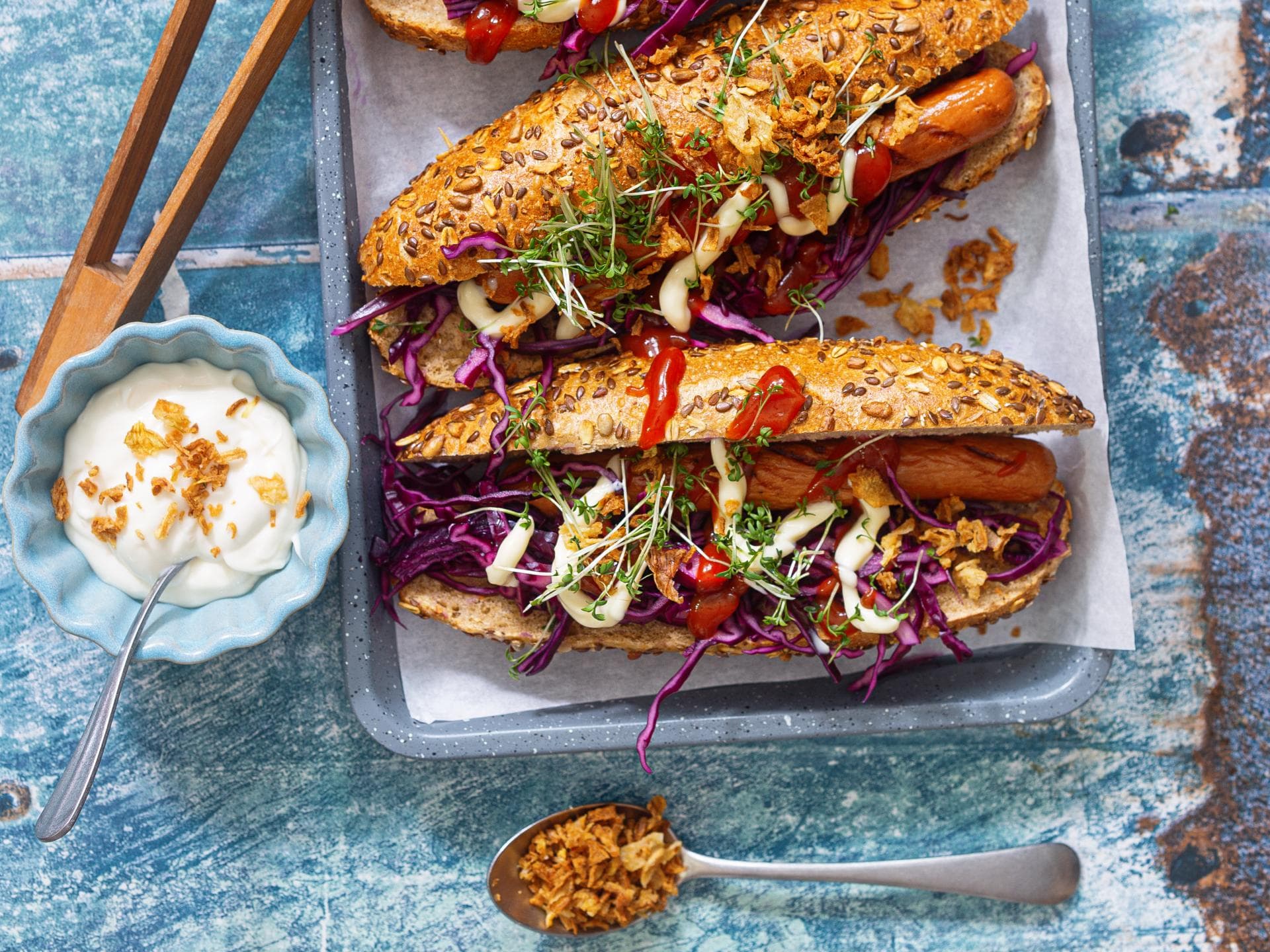 Veganer Hot Dog 