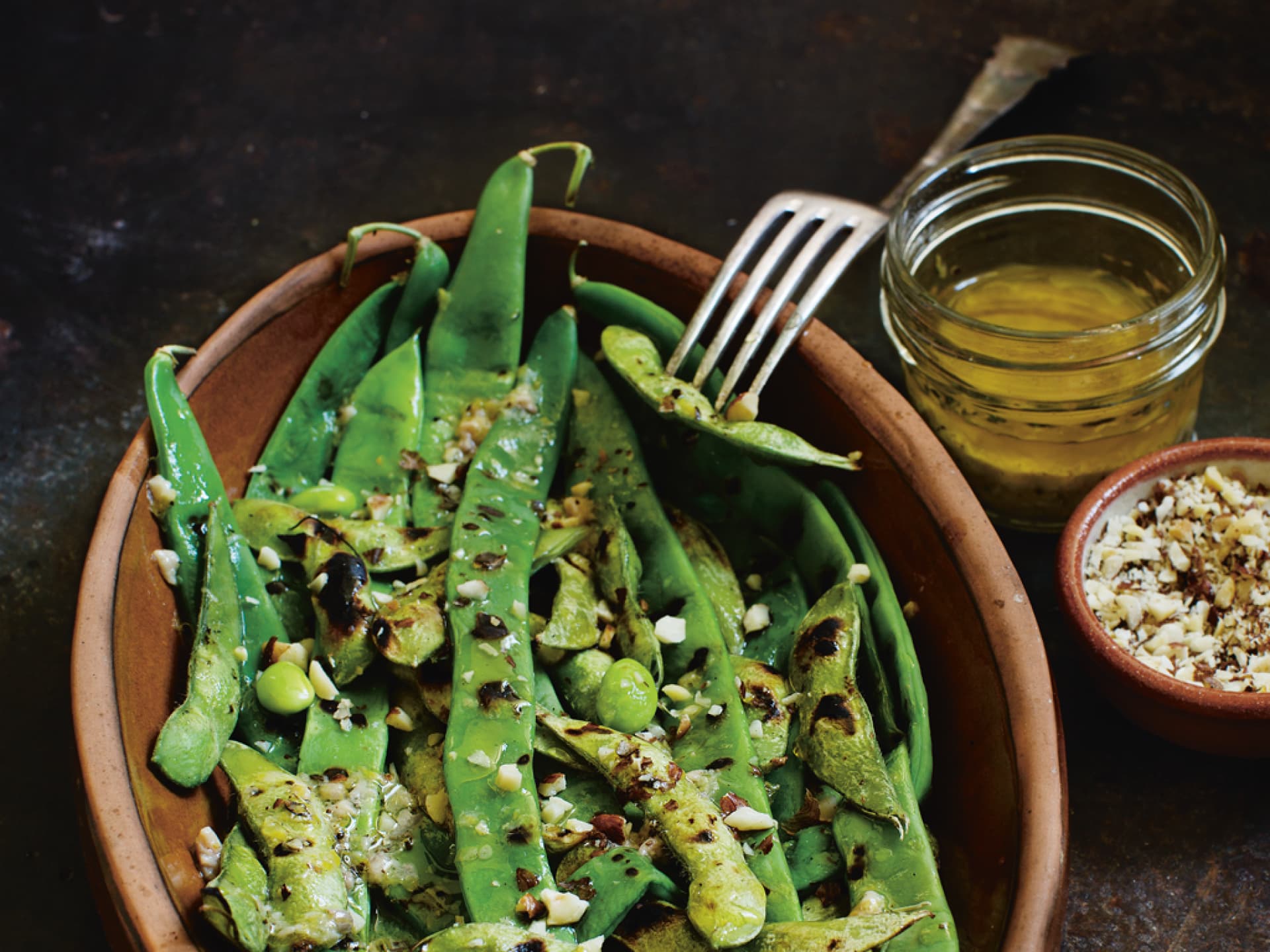 Vegetarisch grillen - gegrillte Bohnen