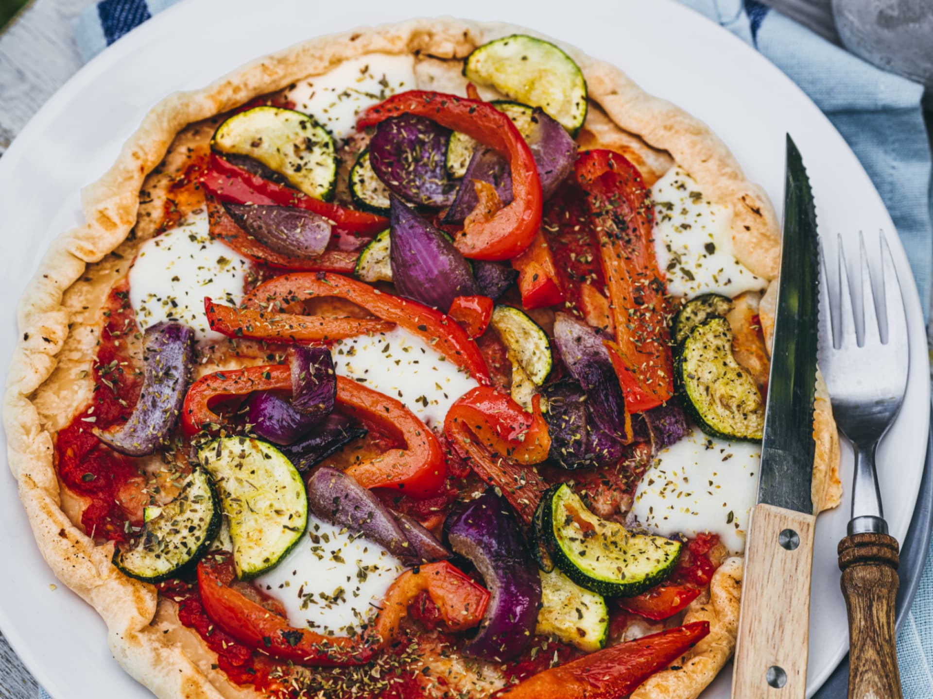 Vegetarisch grillen - Pizza vom Grill