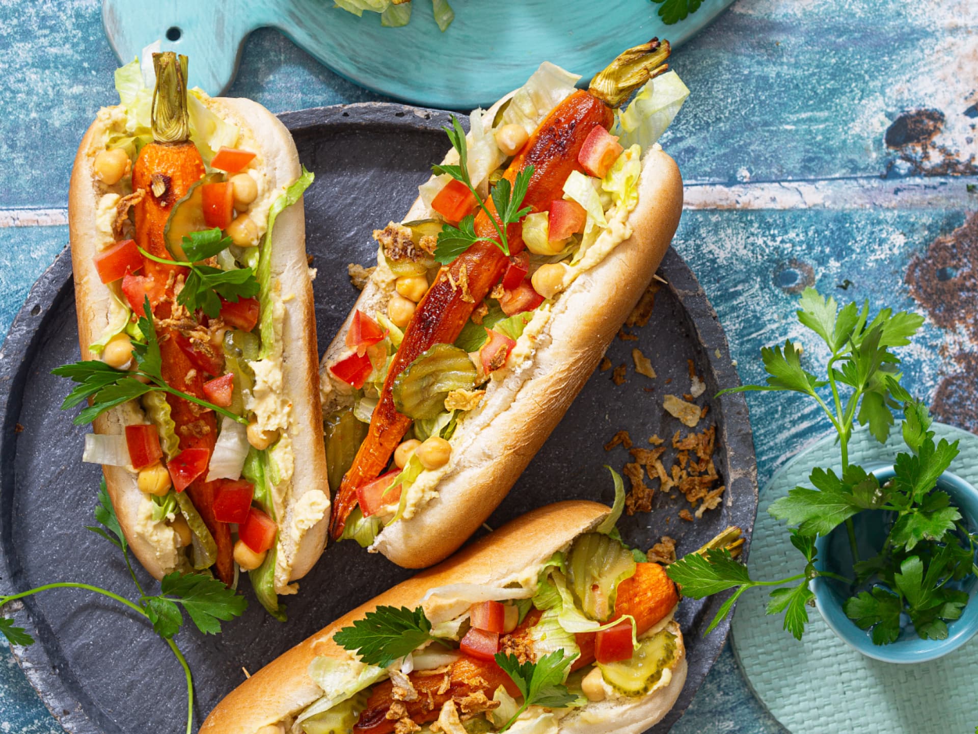 Vegetarisch grillen - Möhren-Hot-Dogs