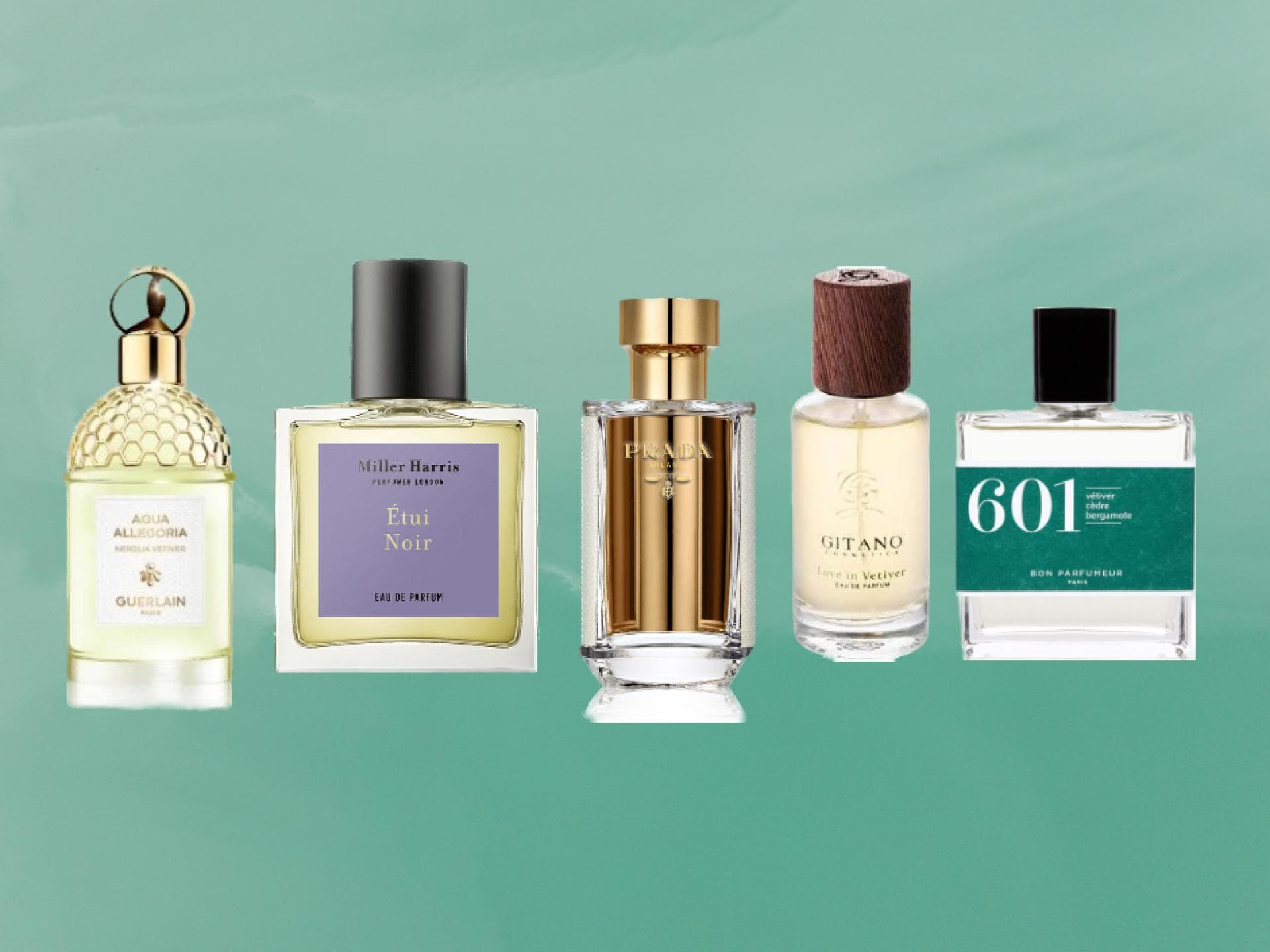 Verschiedene Parfums mit Vertiver Duft Verschiedene Parfums mit Vertiver Duft