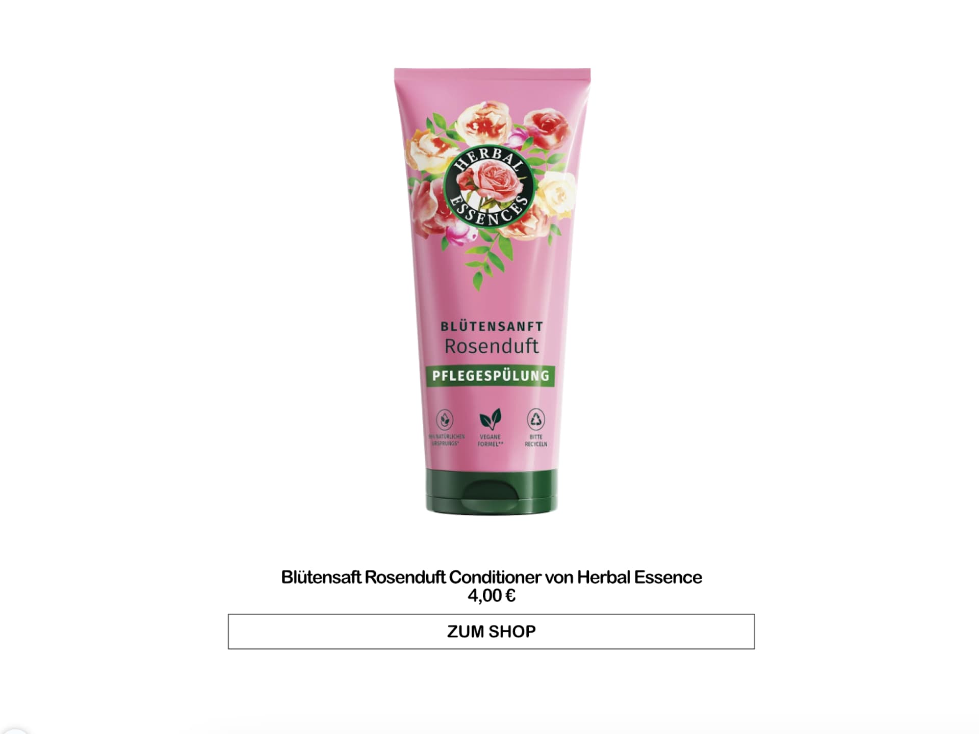 Bester Conditioner Drogerie - Blütensaft Rosenduft Pflegespülung von Herbal Essence
