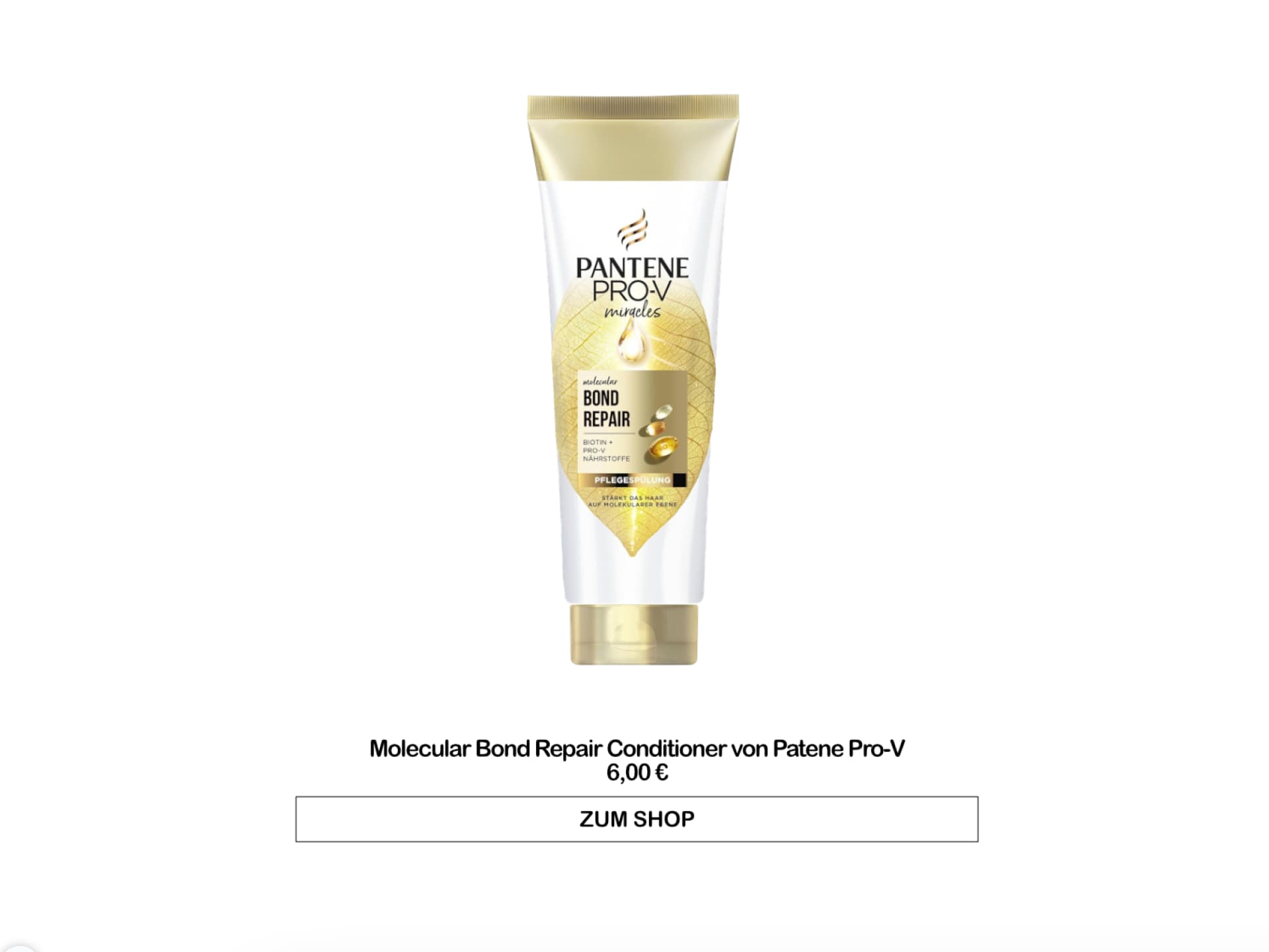 Bester Conditioner Drogerie - Molecular Bond Repair Conditioner von Patene Pro-V