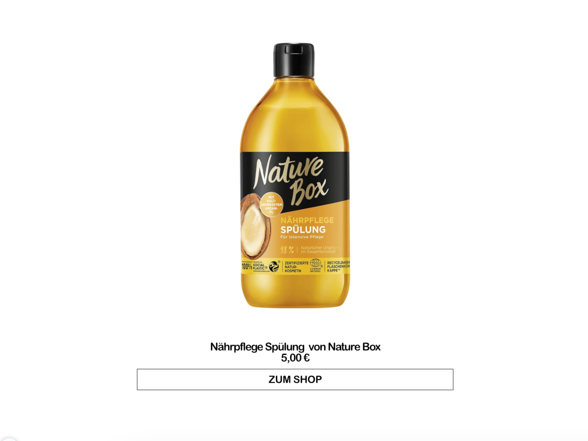 Bester Conditioner Drogerie - Nährpflege von Nature Box