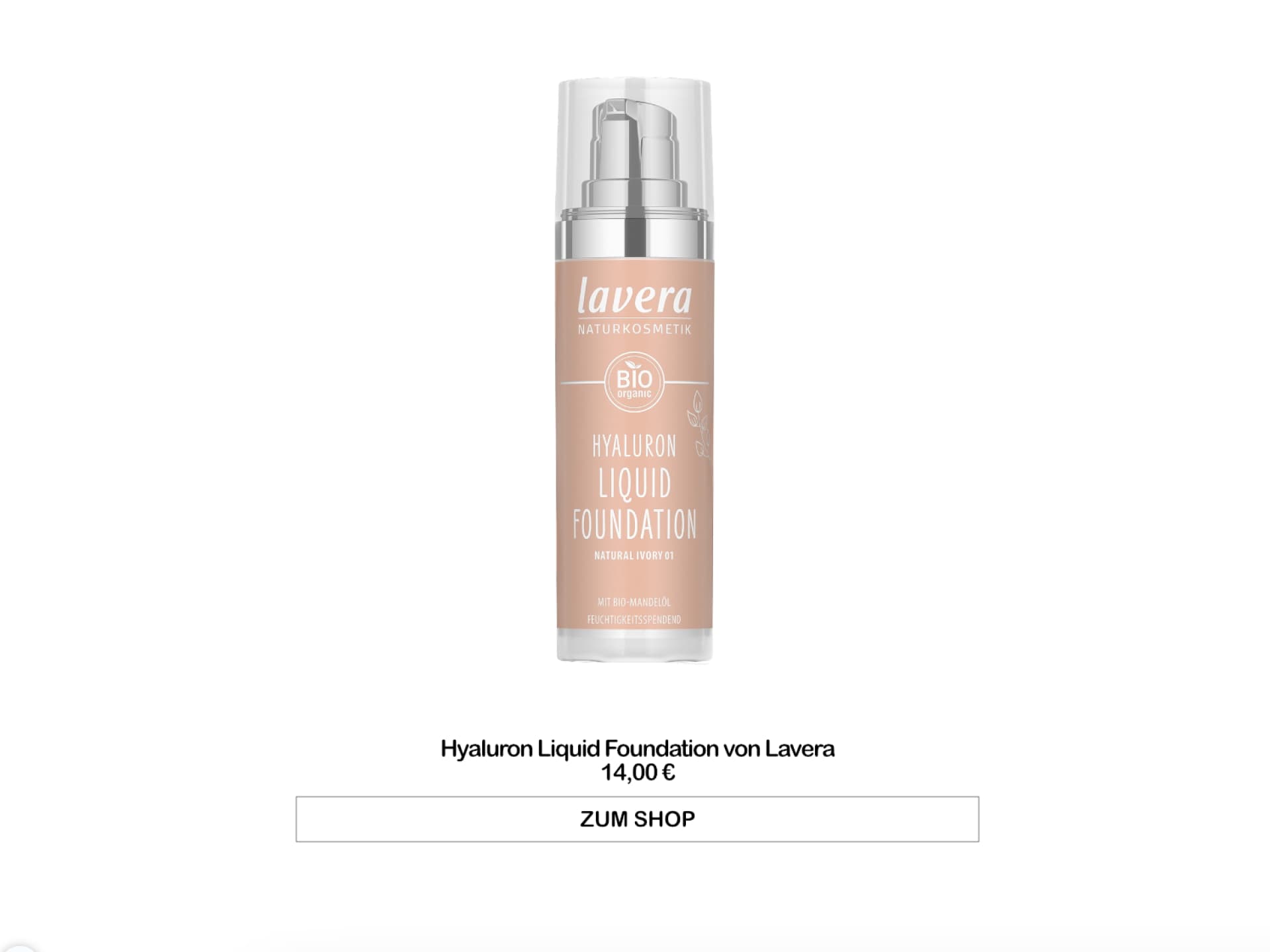 Hyaluron Liquid Foundation von Lavera