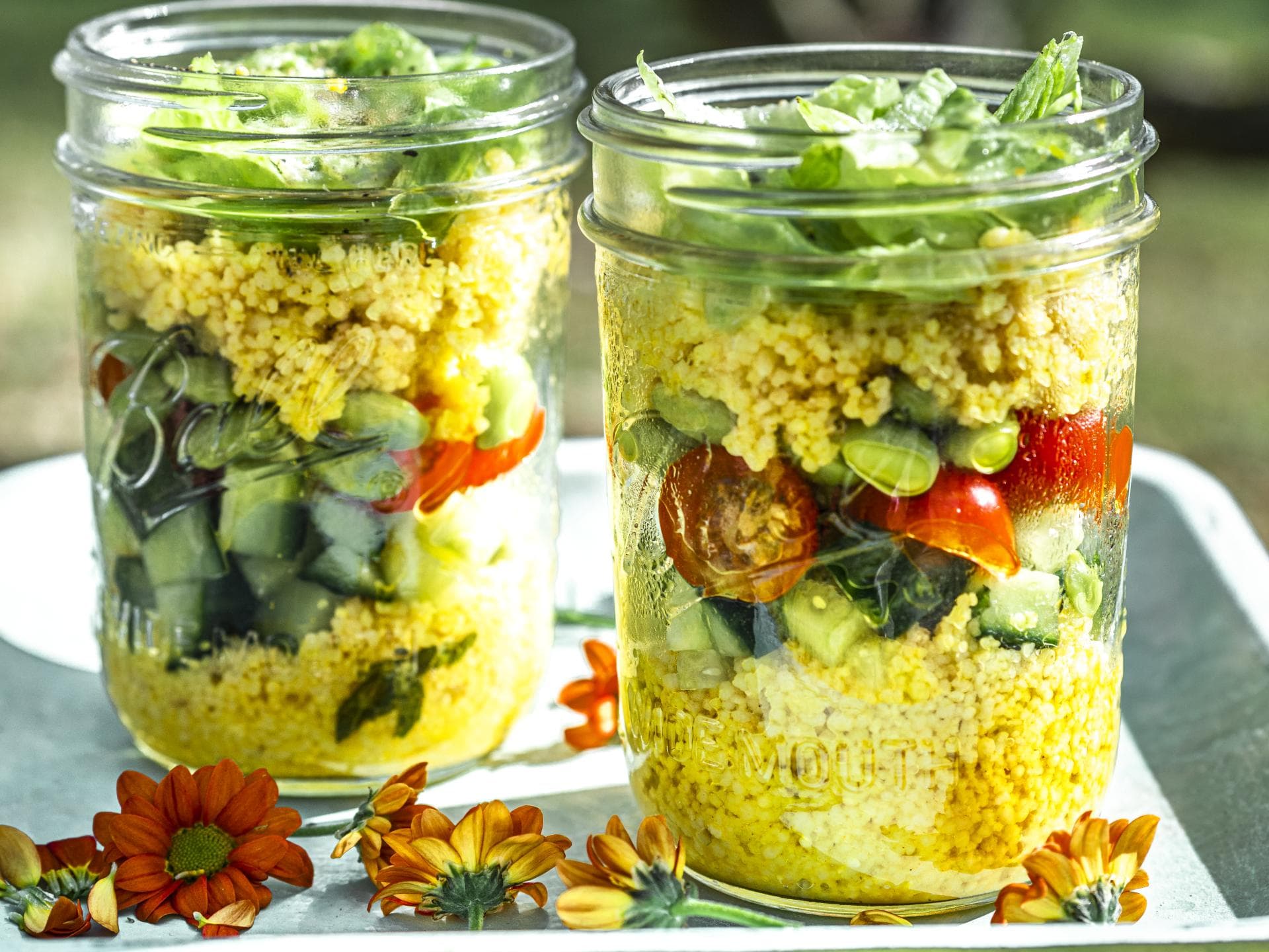Schichtsalat mit Couscous 