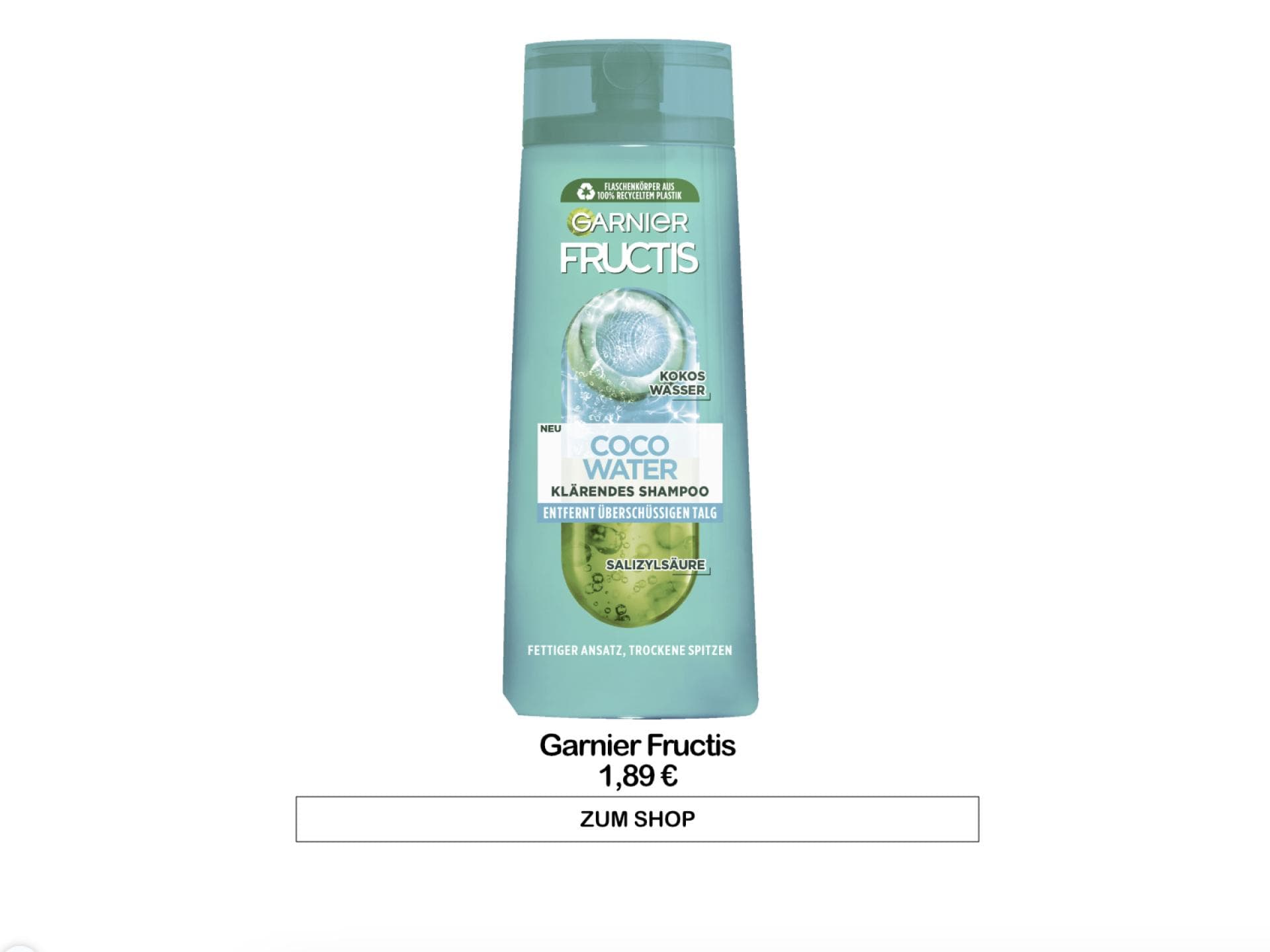Garnier Fructis Shampoo mit Salizylsäure