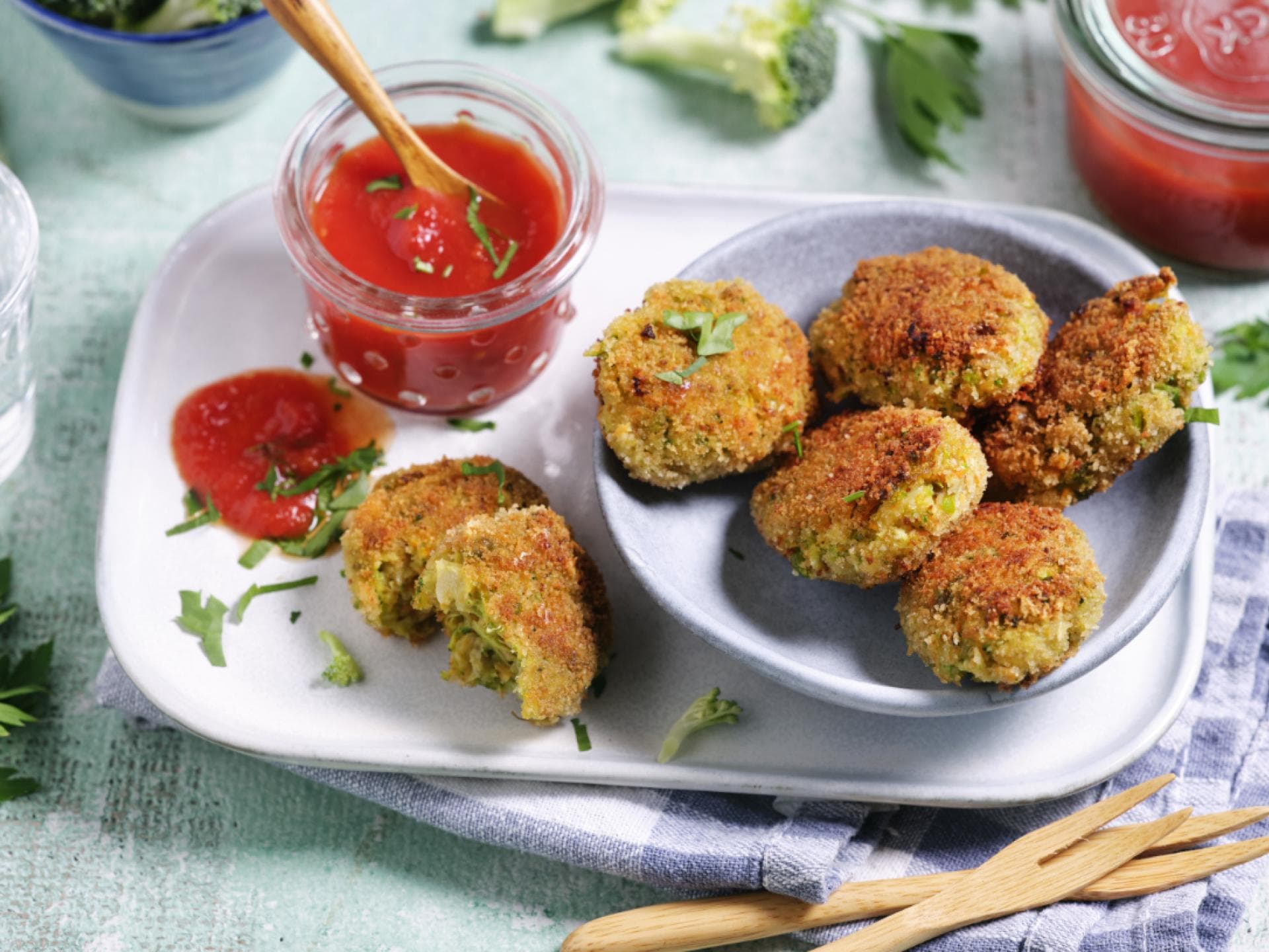 Gemüse-Nuggets mit Haferflocken 