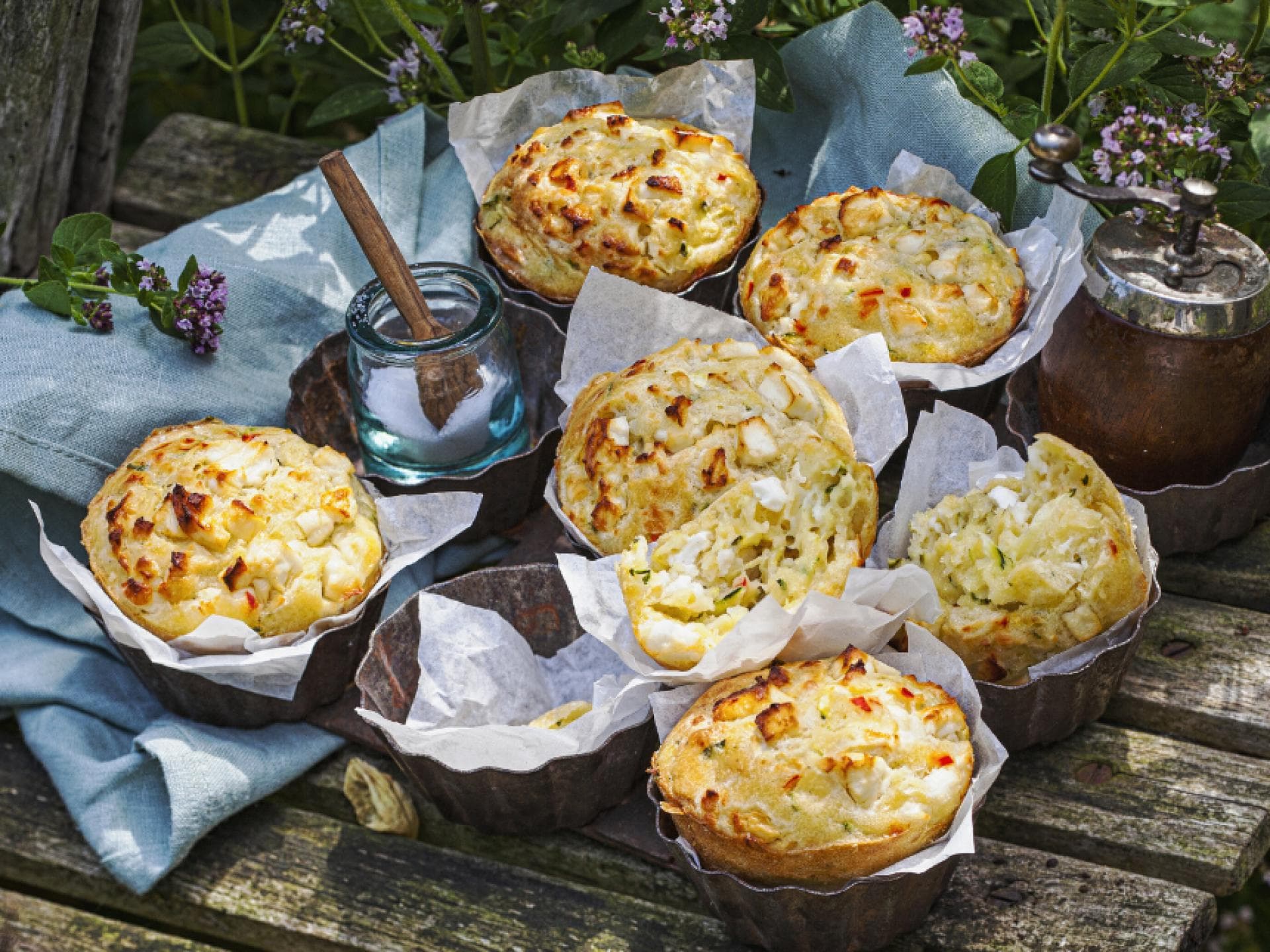 Herzhafte Zucchini-Muffins 