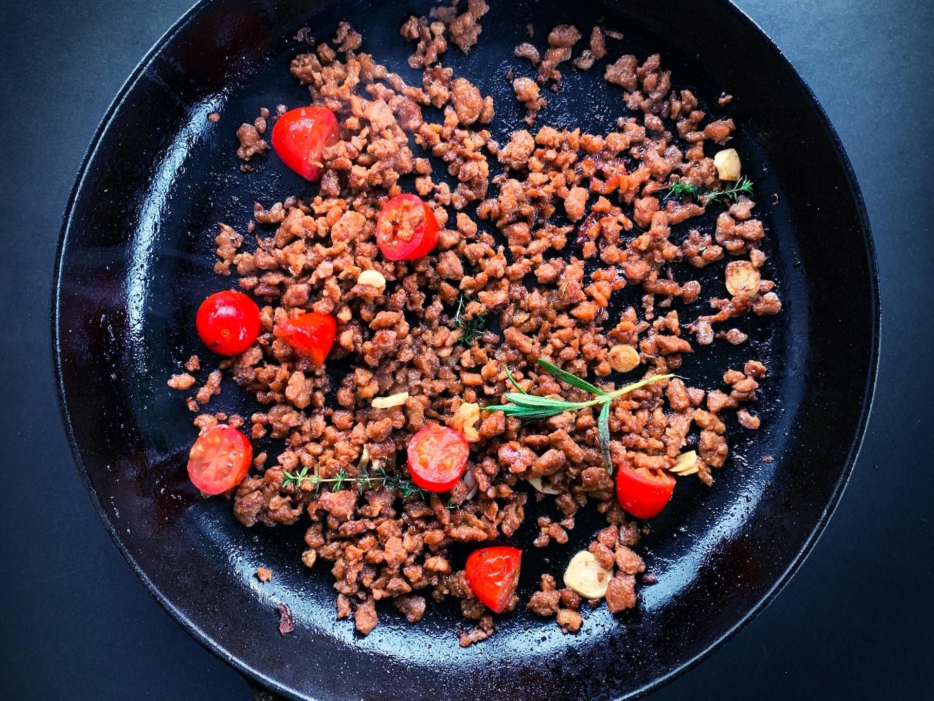 Vegetarisches Hackfleisch aus Haferflocken 