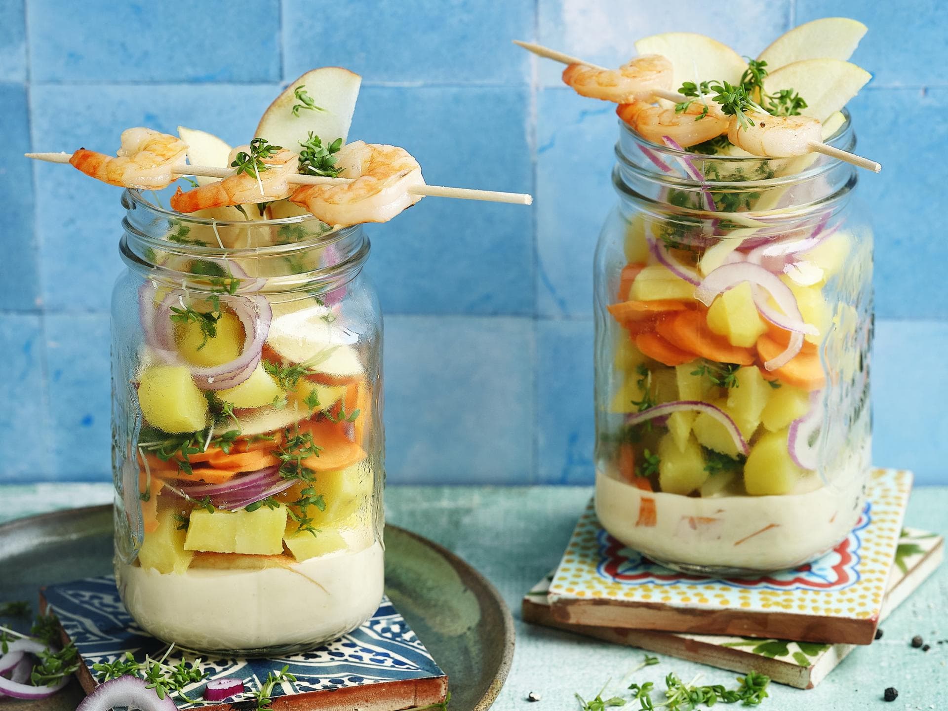 Kartoffelsalat im Glas 