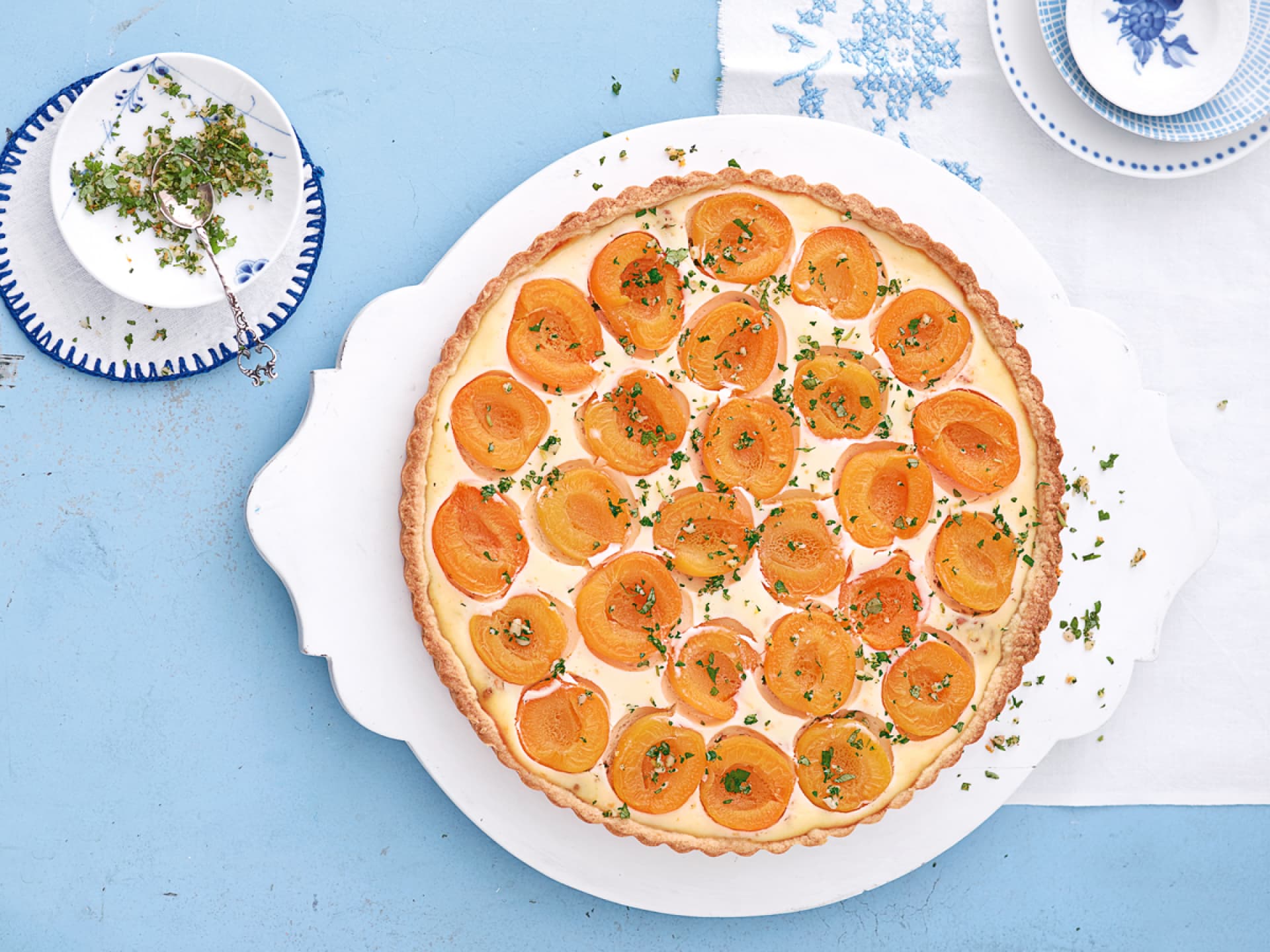 Sommerliche Ricotta-Aprikosen-Tarte