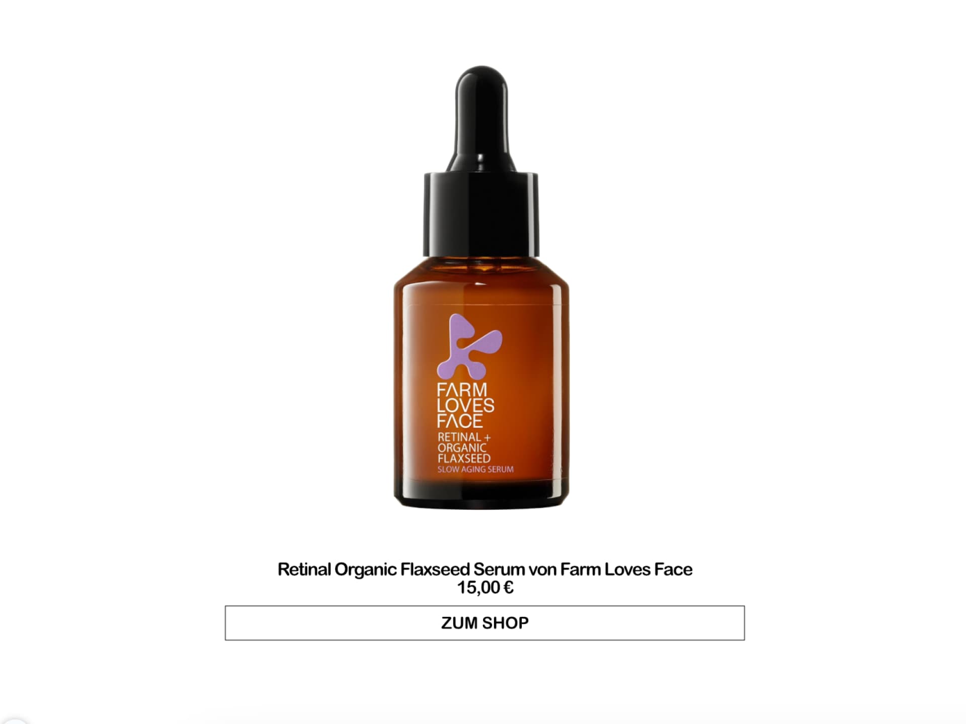 Retinal Organic Flaxseed Serum von Farm Loves Face