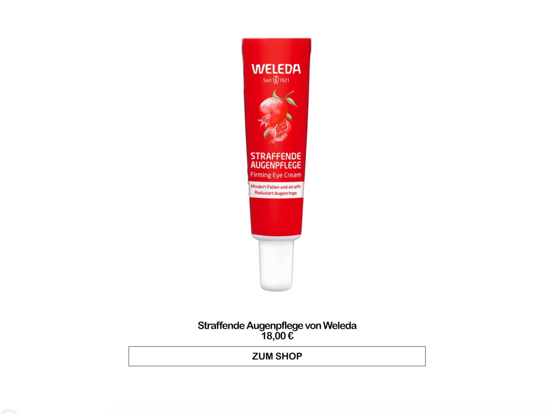 Straffende Augencreme mit Granatapfel von Weleda
