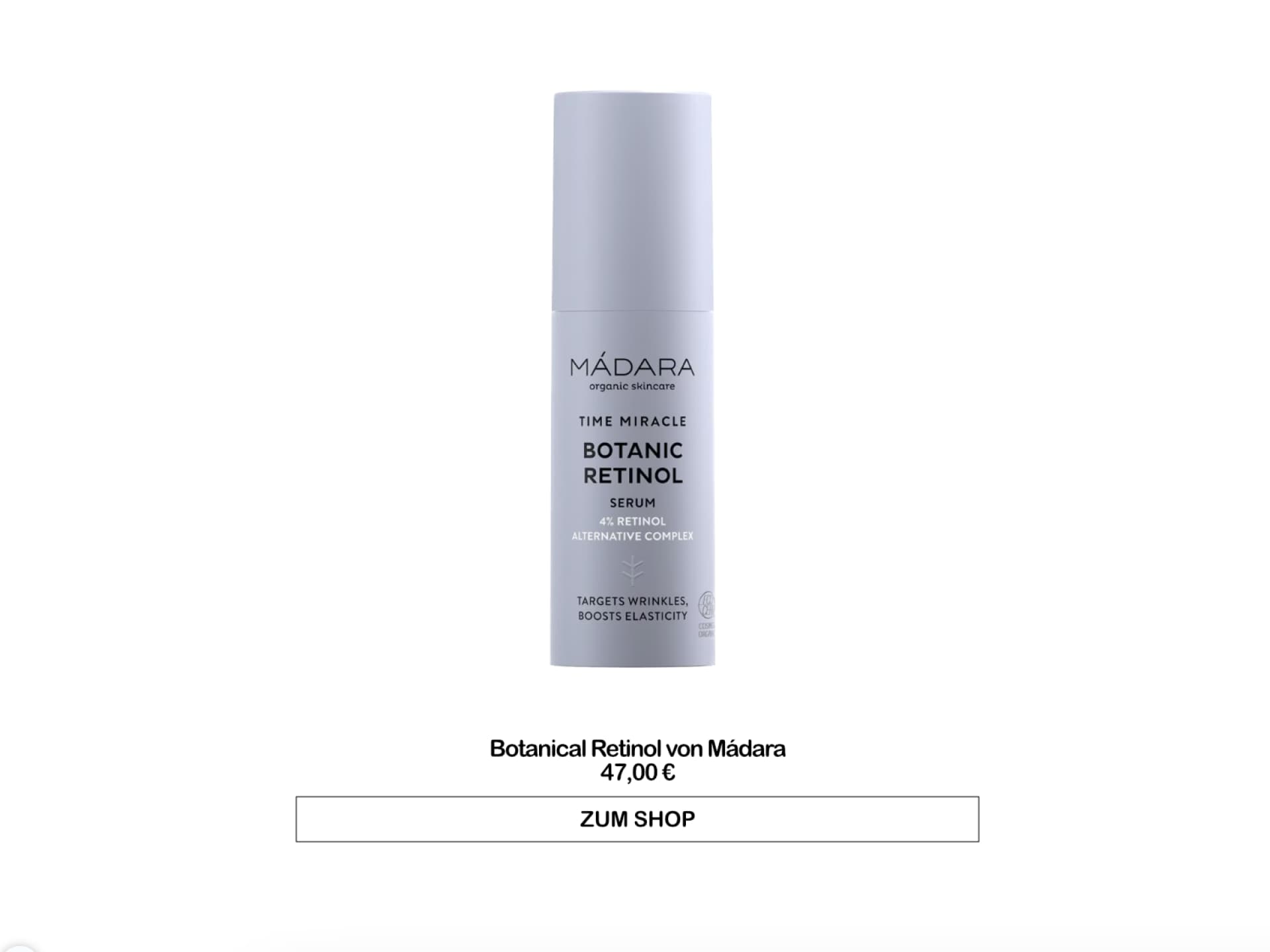 Botanical Retinol Serum von Mádara