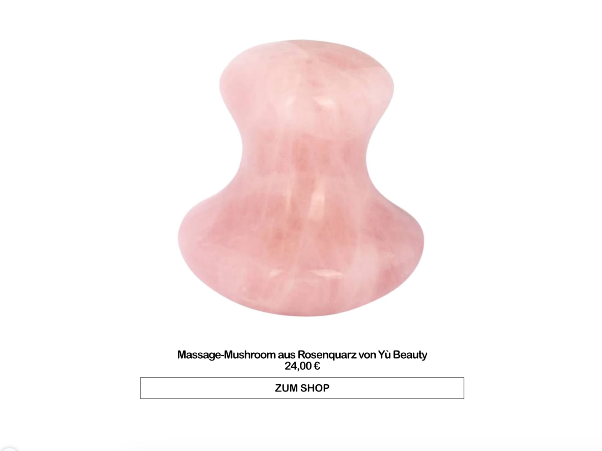 Massage-Mushroom aus Rosenquarz von Yù Beauty