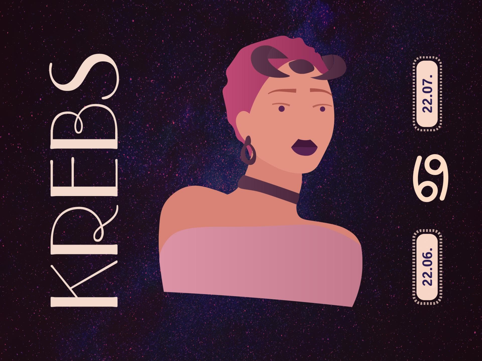 Sternzeichen Krebs Illustration