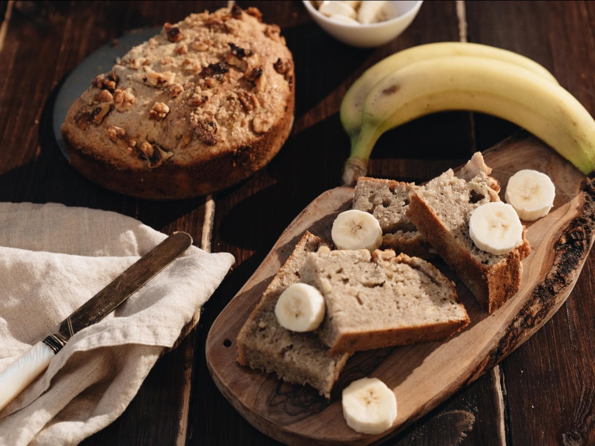 Bananenbrot mit Haferflocken 