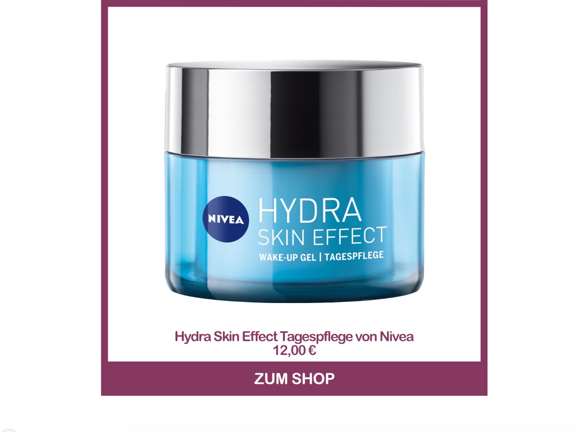 Beste Hyaluron-Creme dm - Hydra Skin Effect Tagespflege von Nivea