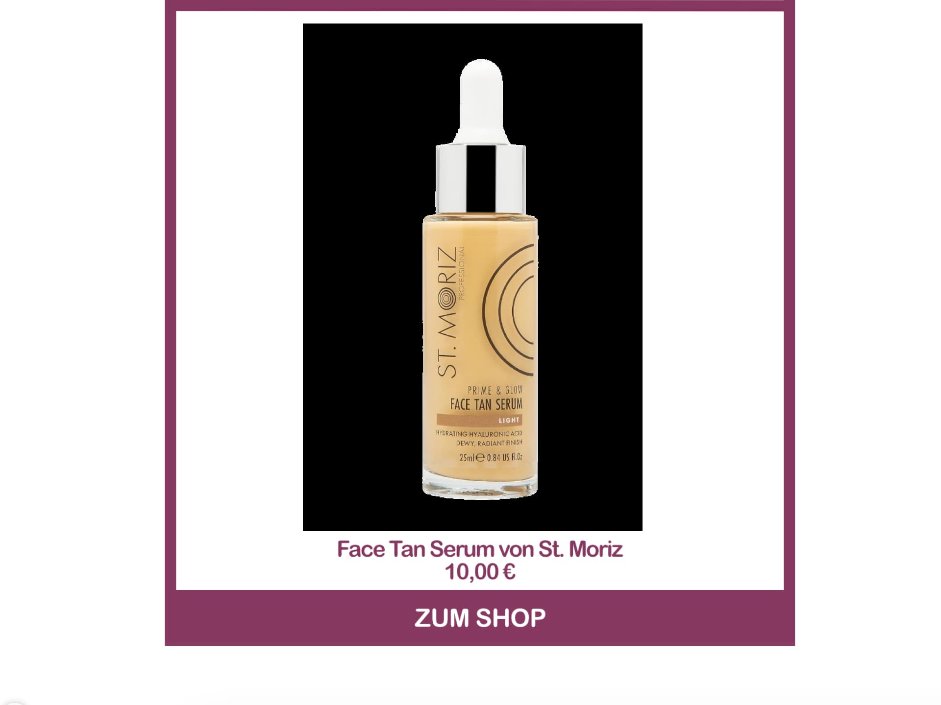 Face Tan Serum von St. Moritz