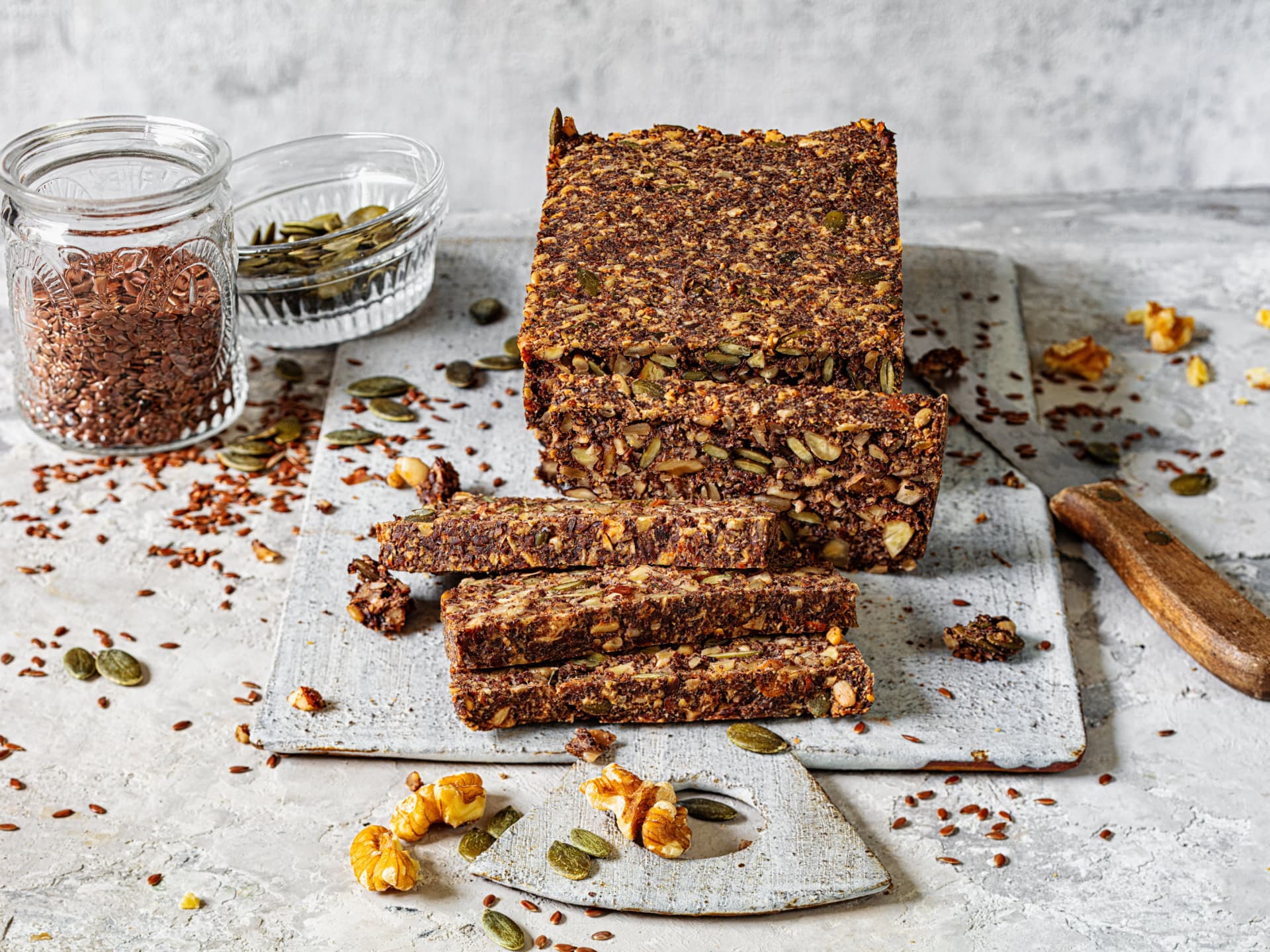 Rezept für ein Nussbrot ohne Mehl Brot ohne Mehl - Nussbrot ohne Mehl