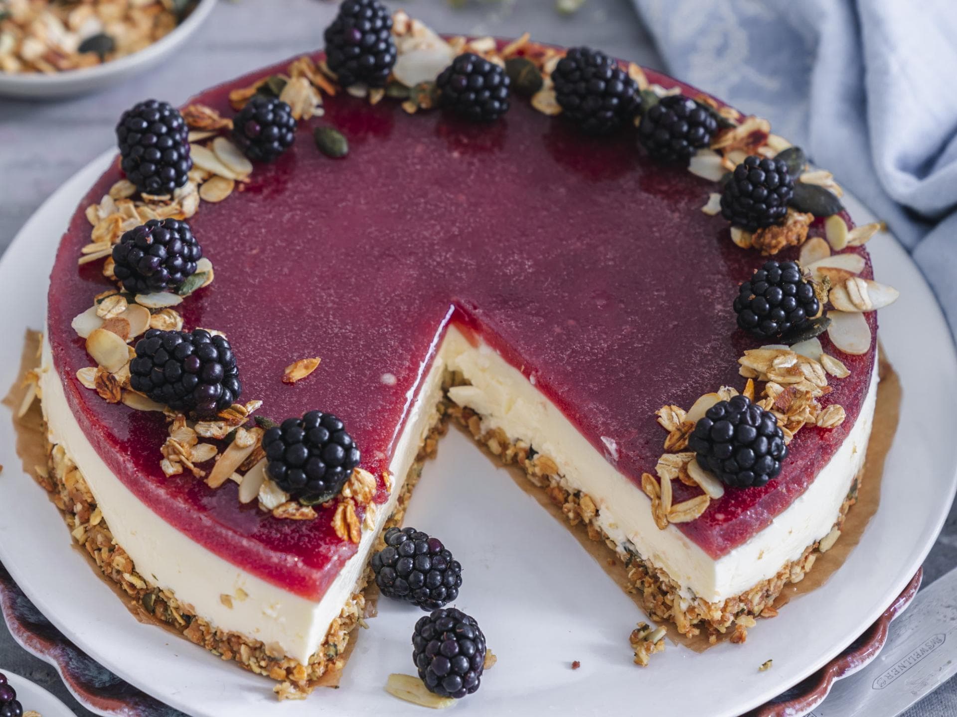 Brombeer-Käsekuchen 