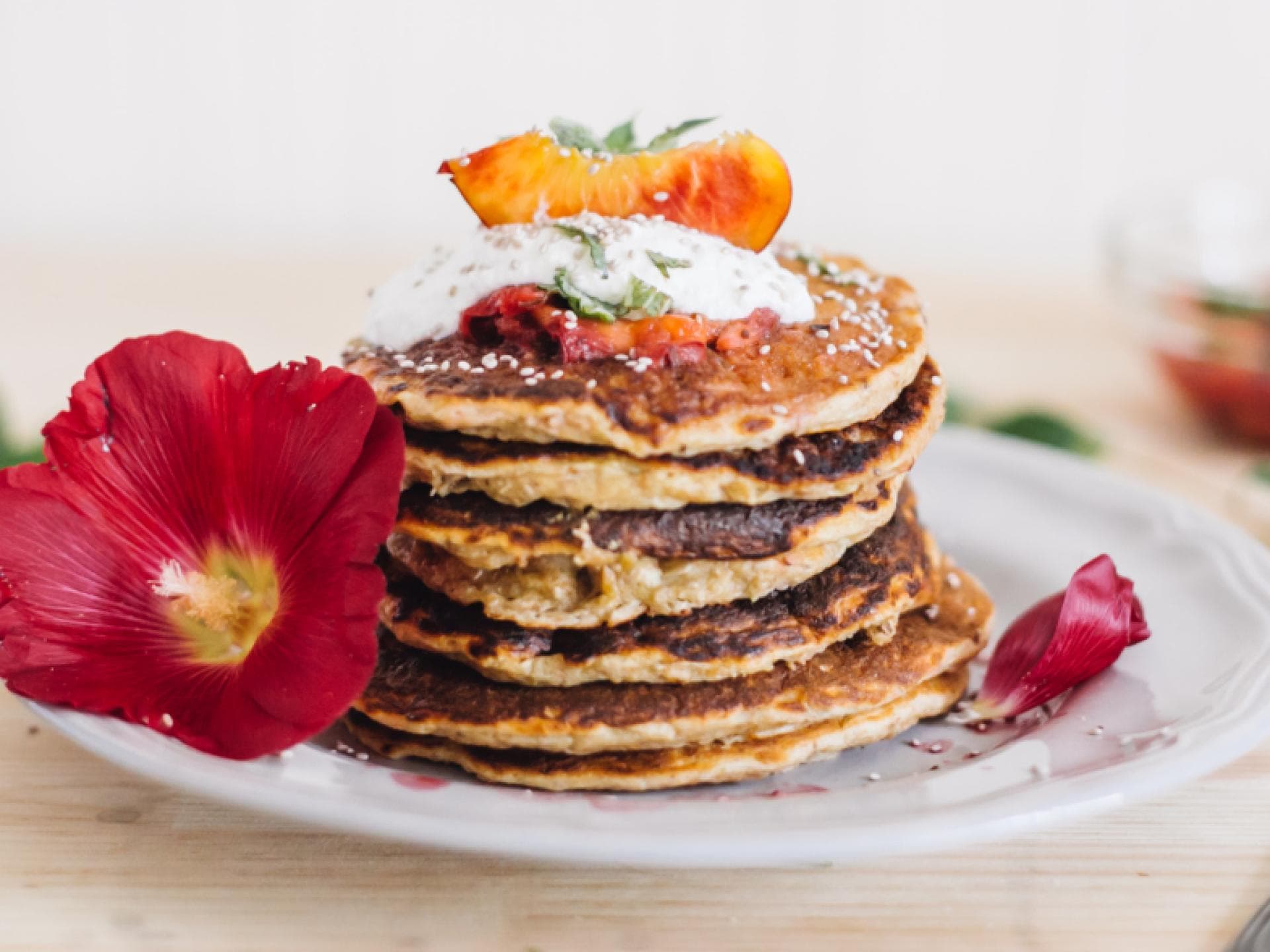 Pfannkuchen mit Haferflocken 