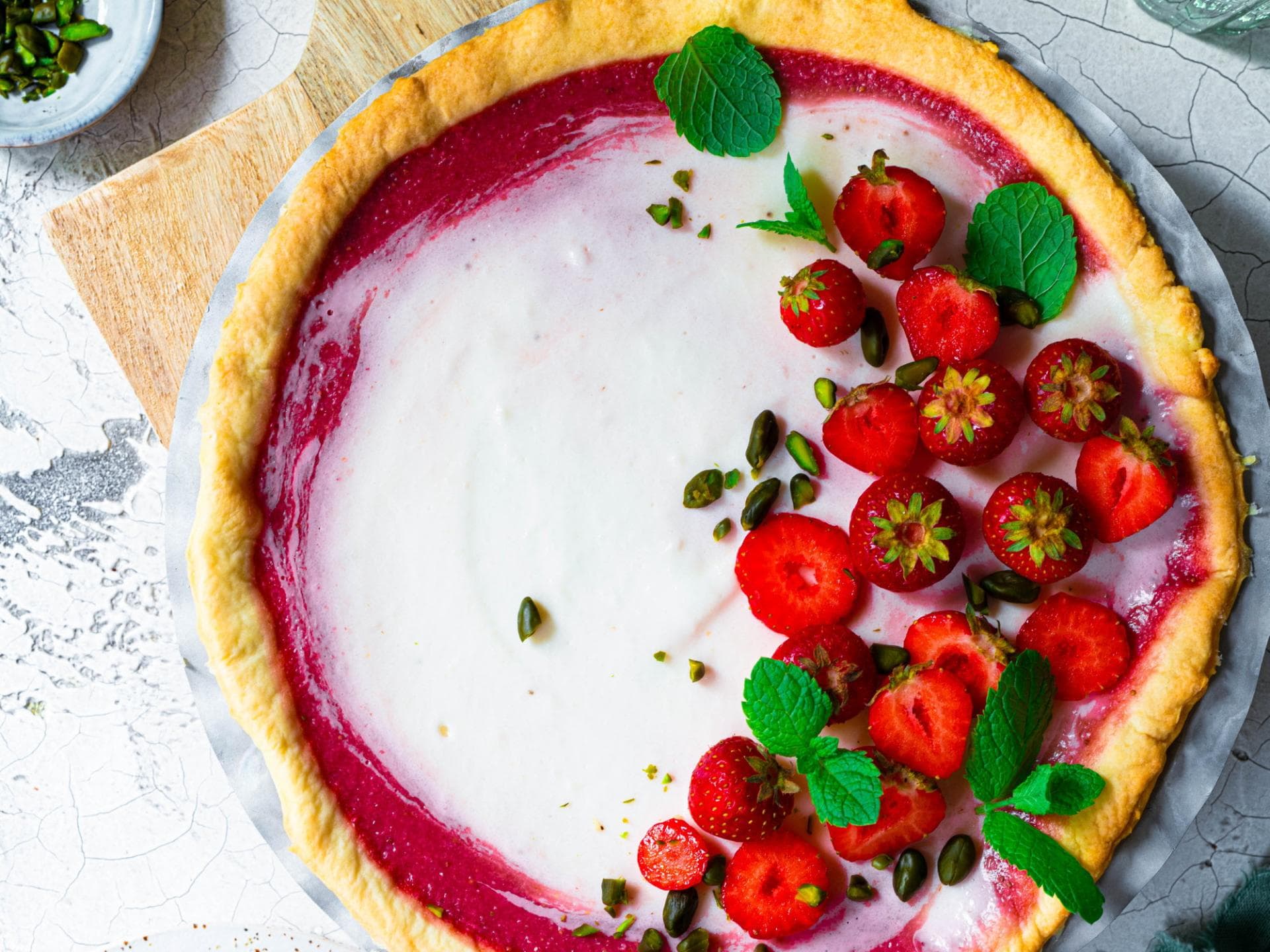 Kokos-Kuchen Low-Carb-Erdbeerkuchen