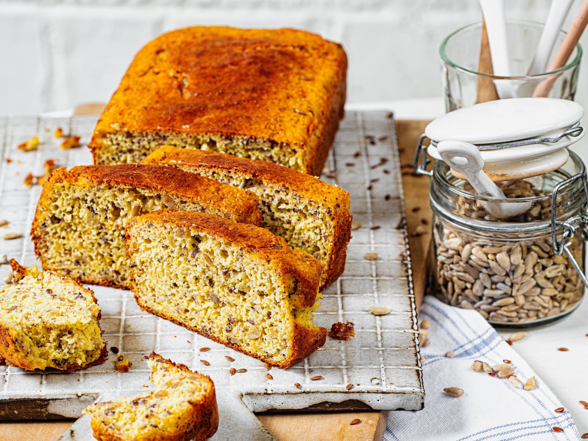 Rezept für ein Brot mit Mandelmehl Brot mit Mandelmehl