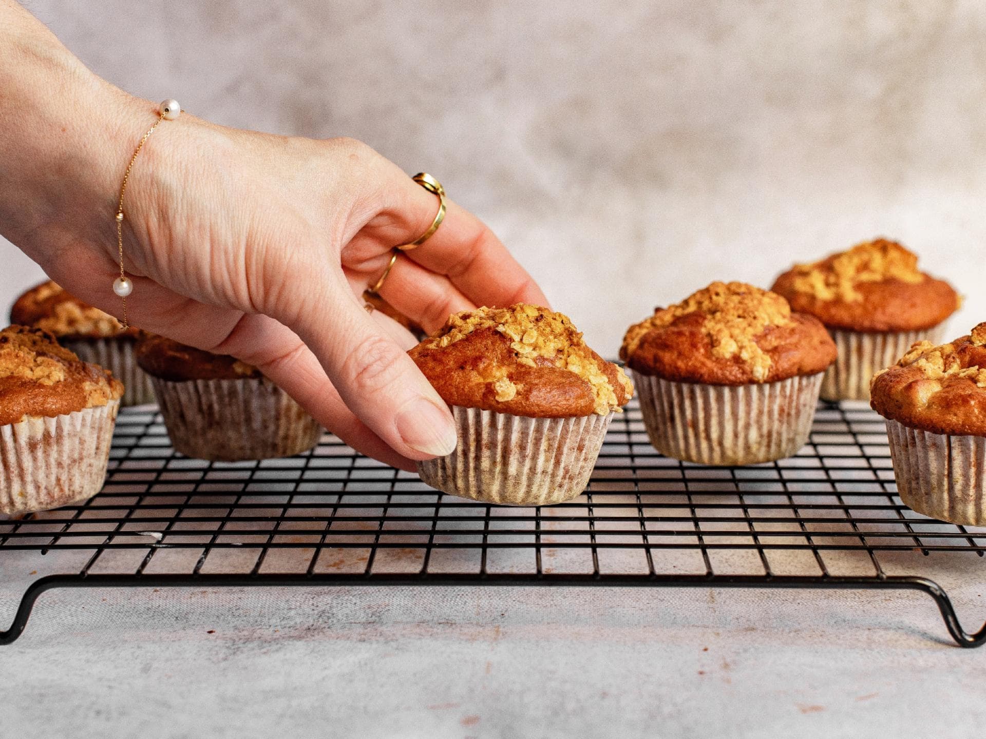 Muffins mit Haferflocken und Quark