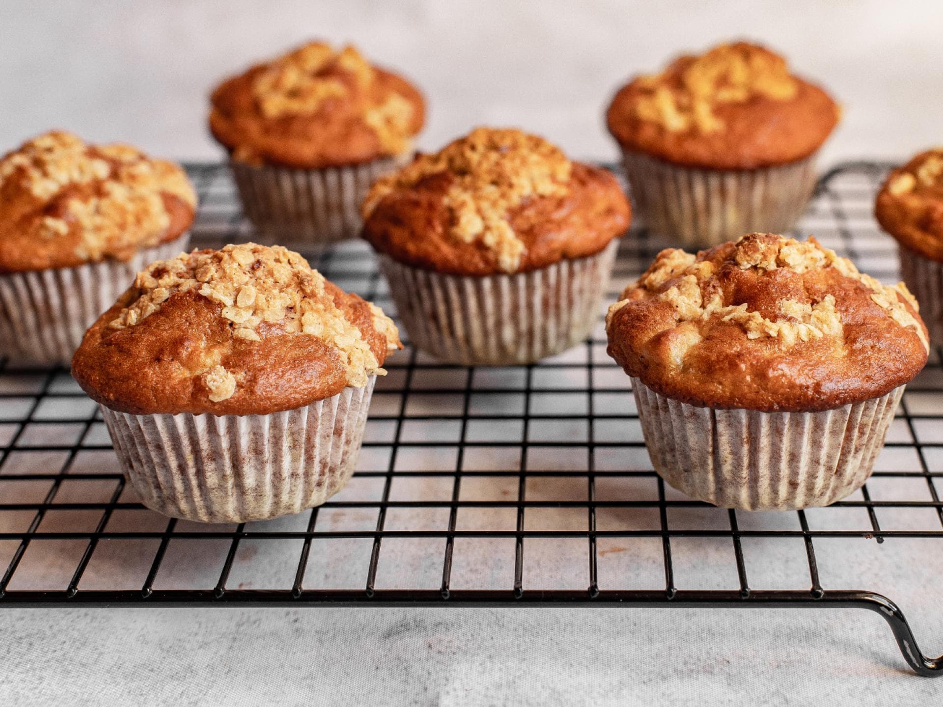 Muffins mit Haferflocken und Quark