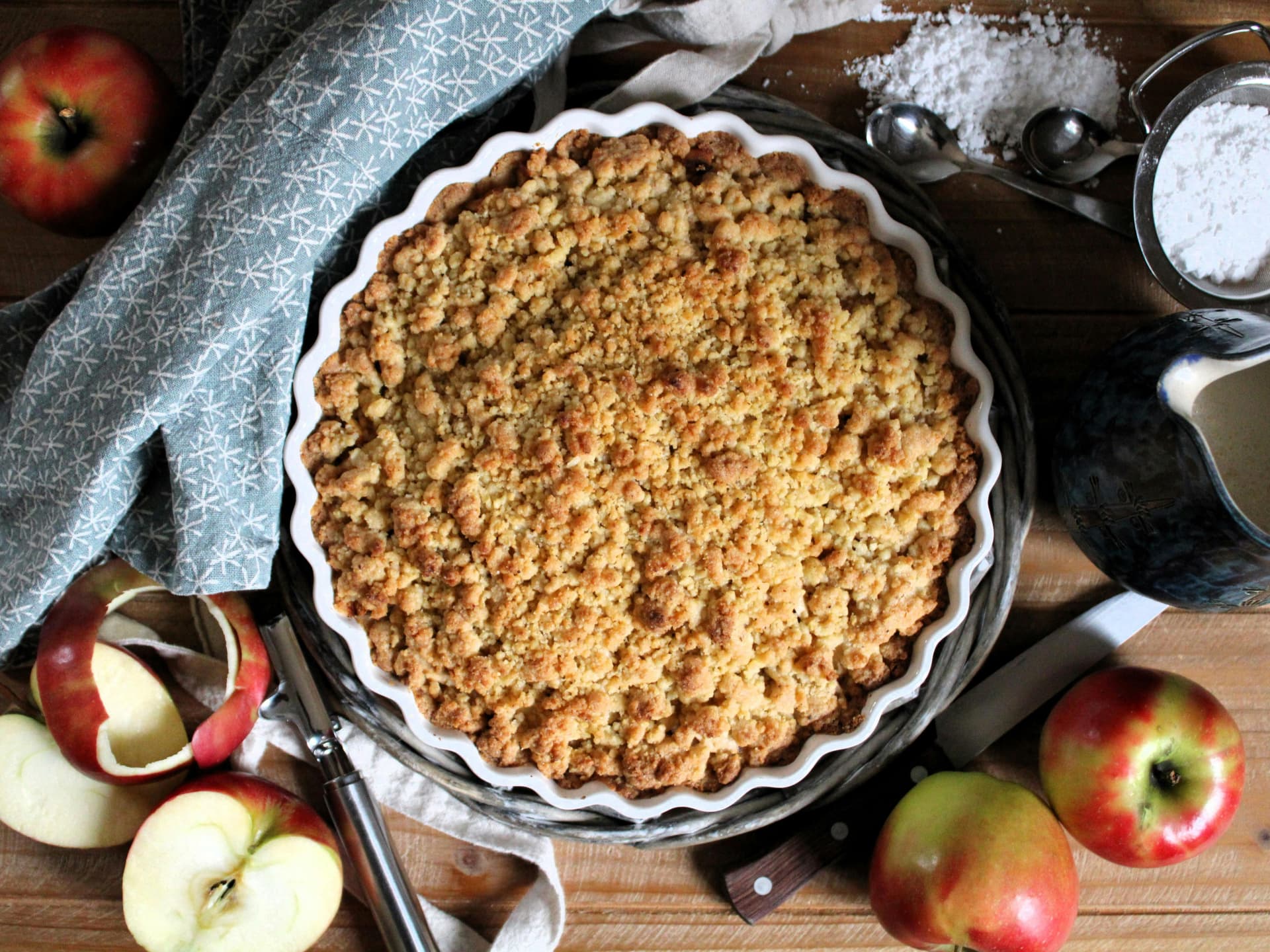 Nachtisch mit Haferflocken - Apfelkuchen mit Haferflocken