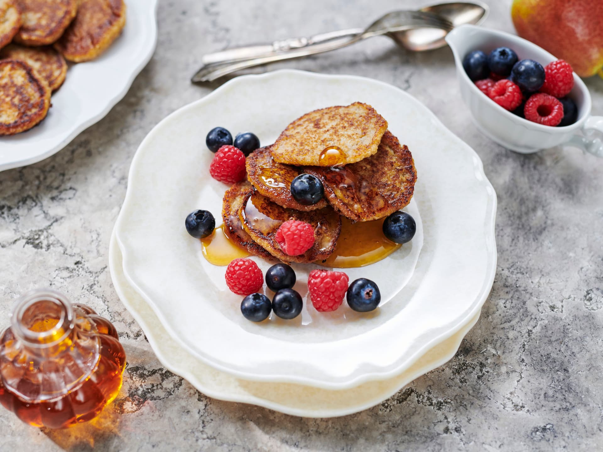 Nachtisch mit Haferflocken - Birnen-Haferflocken-Pancakes