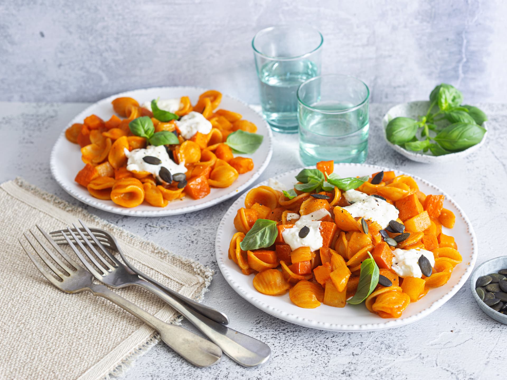 One-Pot-Camping-Gerichte - One-Pot-Pasta mit Kürbis