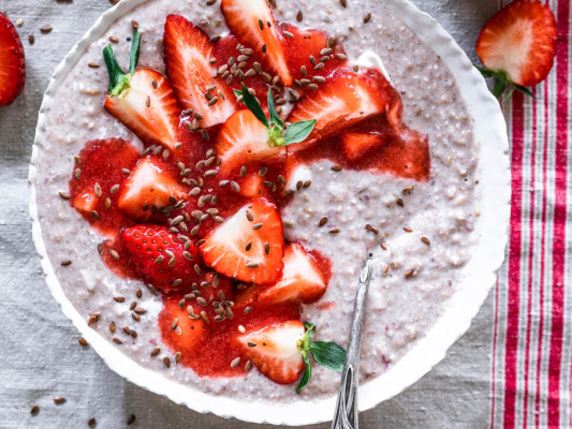 Overnight Oats mit Erdbeeren 
