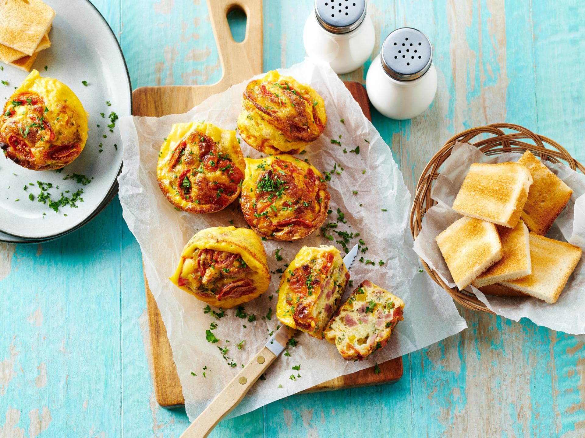 Rezept unter 500 kcal für Rührei-Muffins