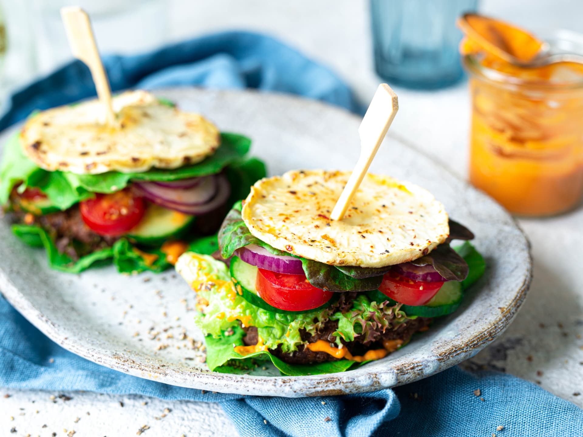 Rezept unter 500 kcal für Sellerie-Burger