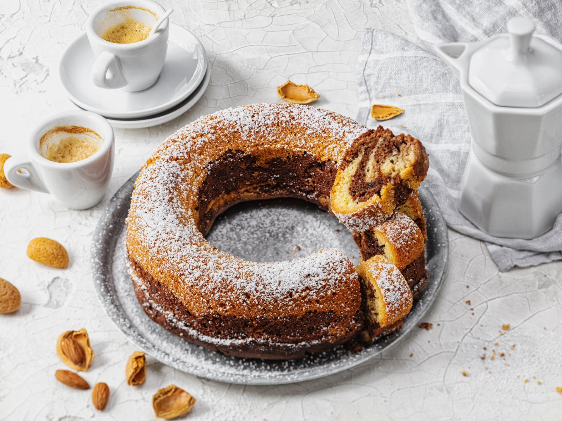 Rezept für zuckerfreien Marmorkuchen mit Kaffee Marmorkuchen ohne Zucker