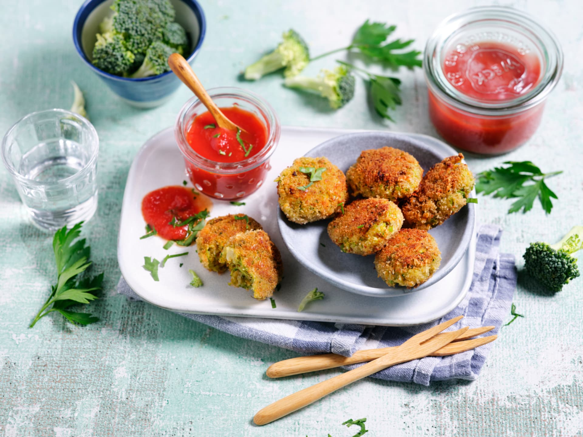 Schnelle Picknick-Idee für vegane Gemüse-Nuggets