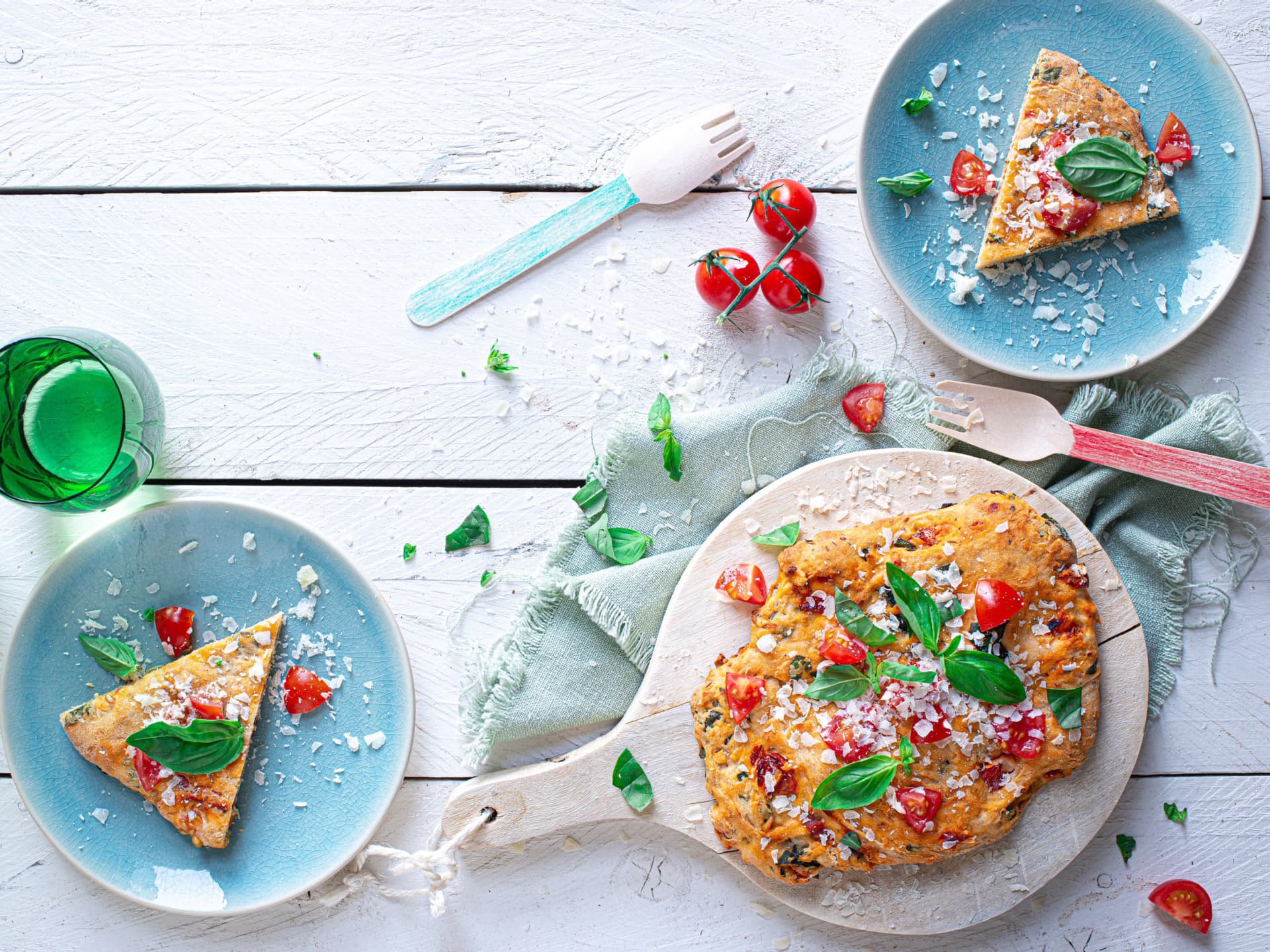 Schnelle Picknick-Idee für eine Schüttelpizza
