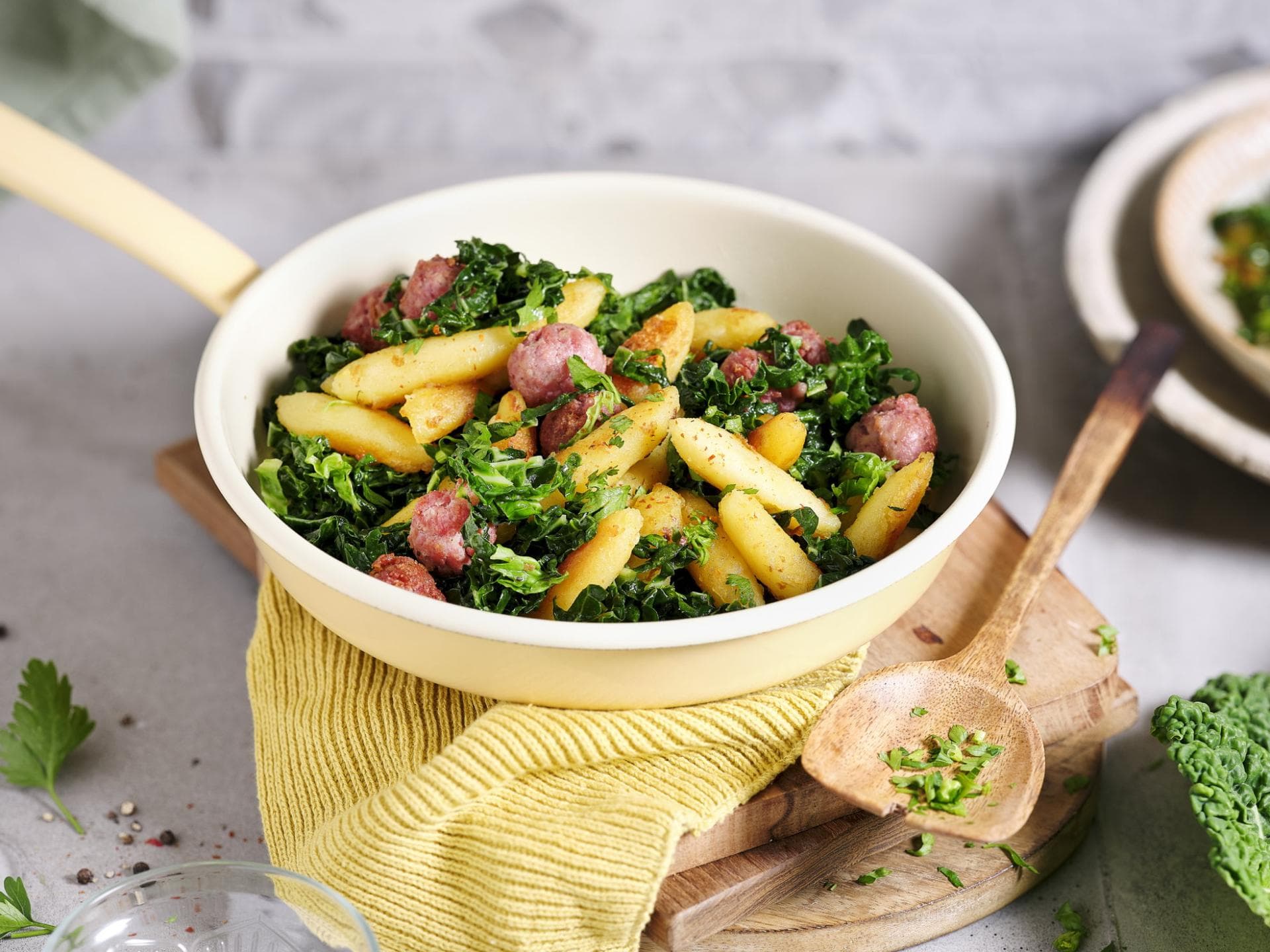 Schupfnudelpfanne mit Salsiccia 