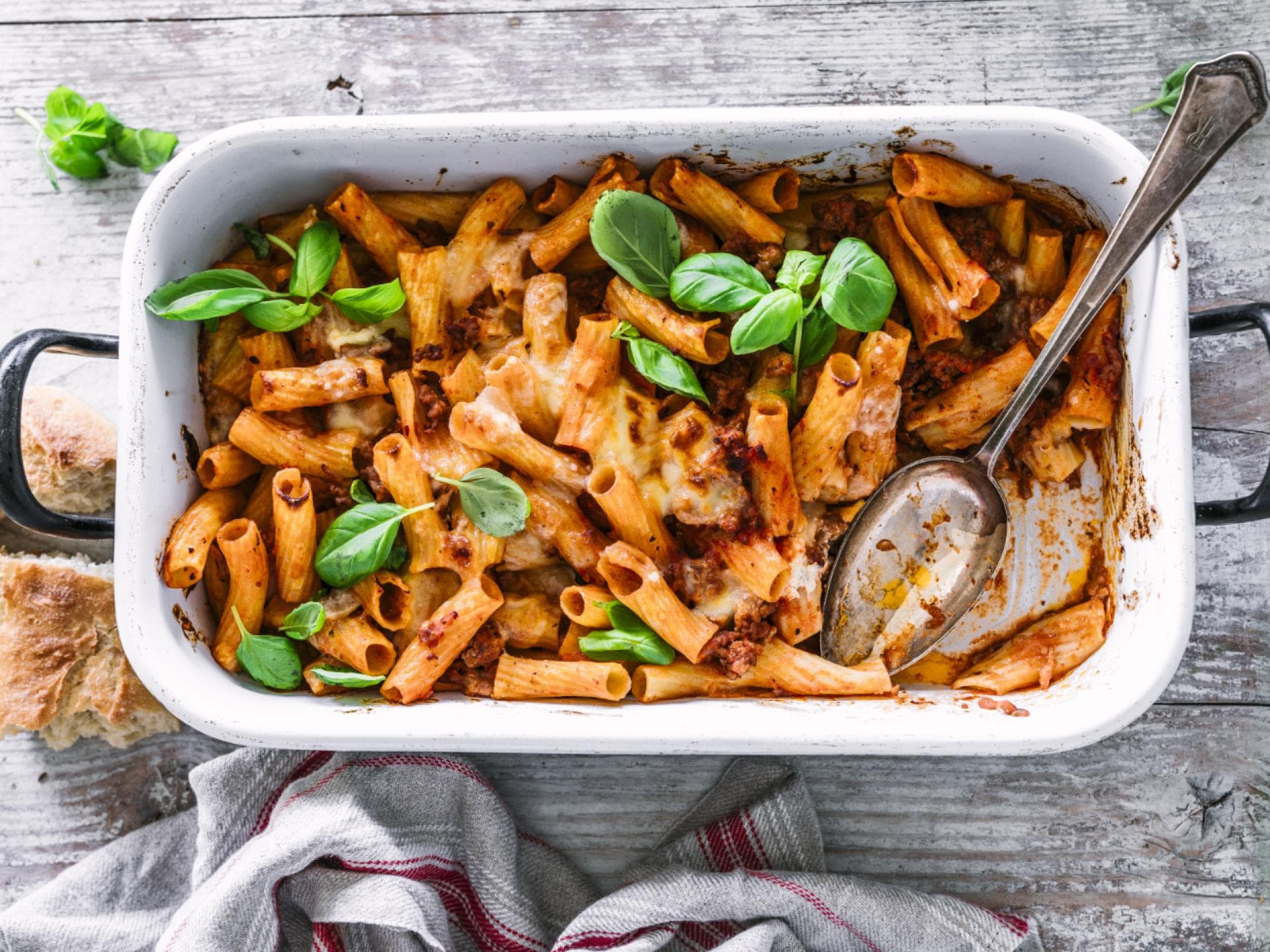 Tortiglioni al forno mit Ricotta 