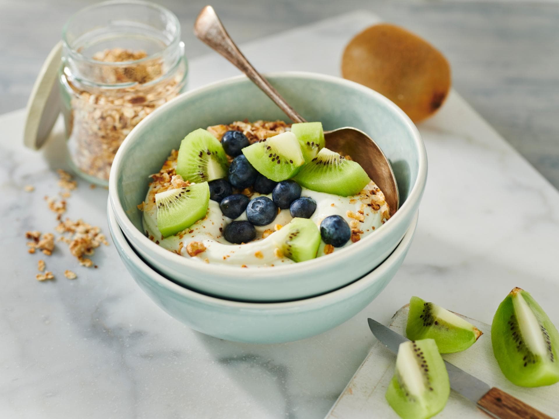 Vanillequark mit gerösteten Haferflocken 