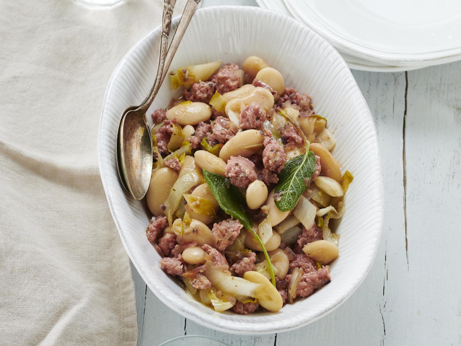 Weiße Bohnen mit Salsiccia 